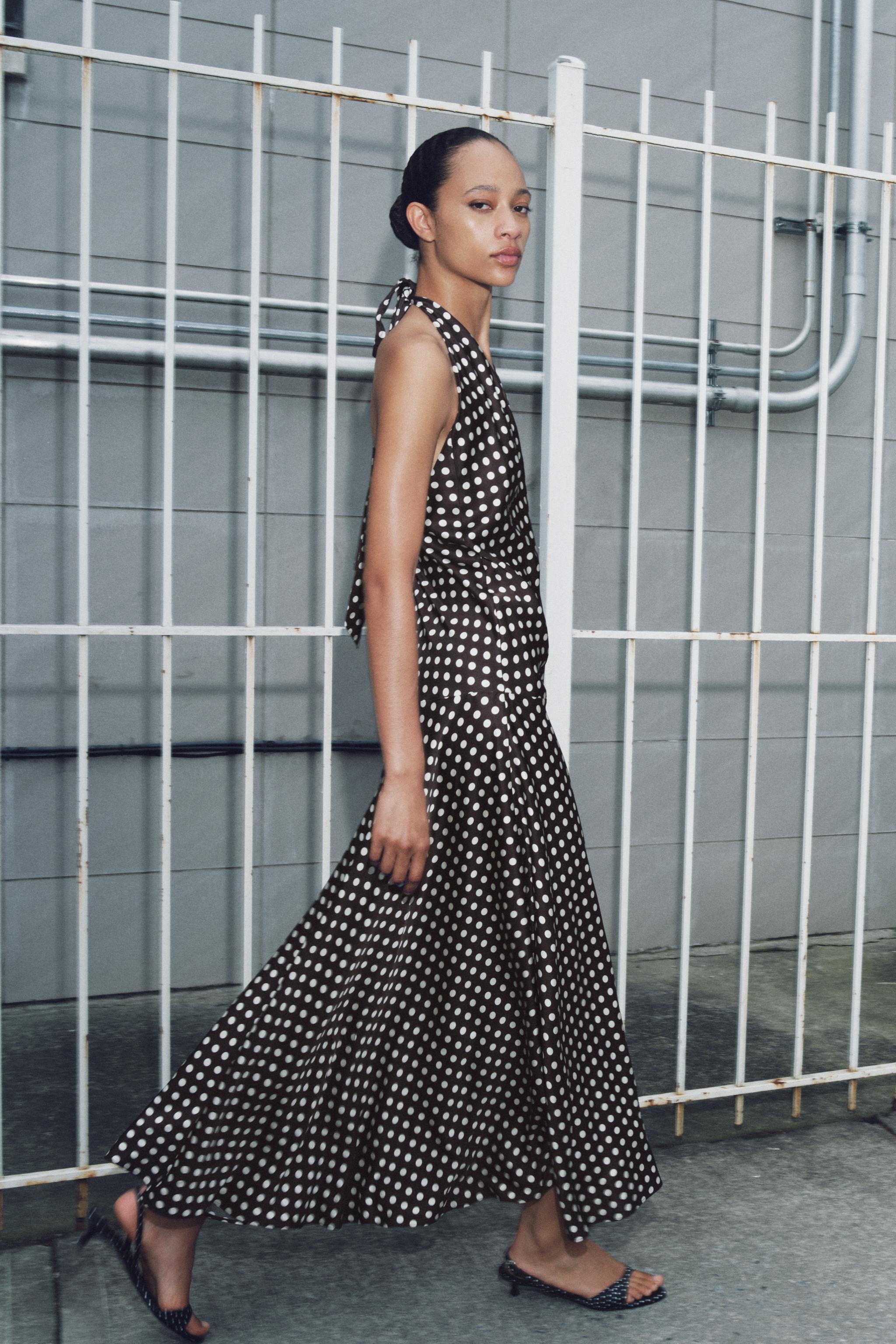 ZW COLLECTION HALTER POLKA DOT DRESS