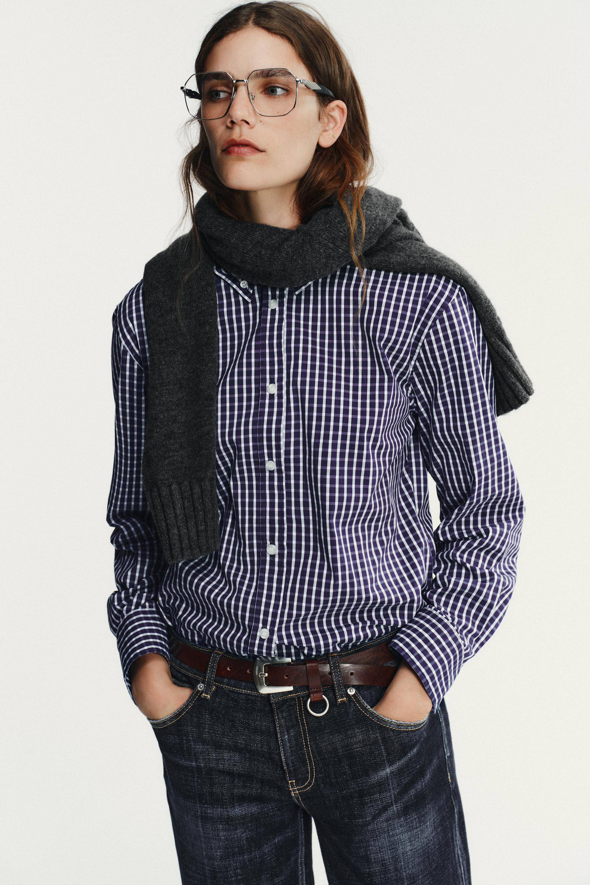 PLAID POPLIN SHIRT