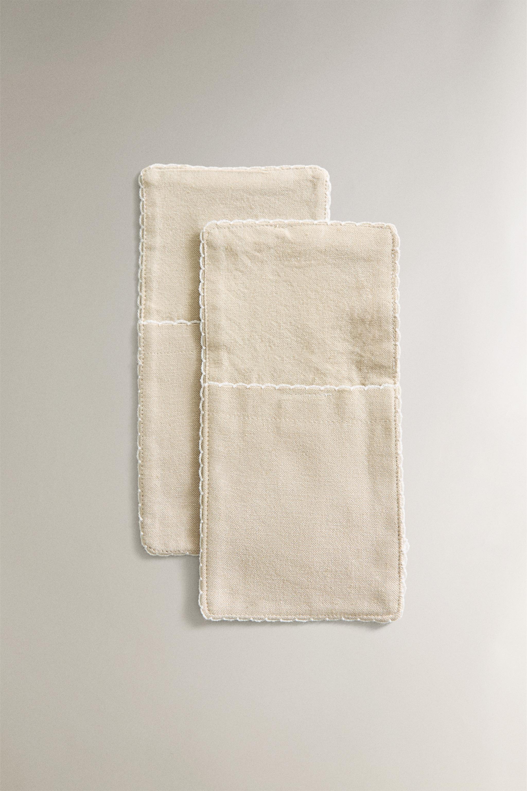 SET OF COTTON FLATWARE POUCHES (SET OF 2)