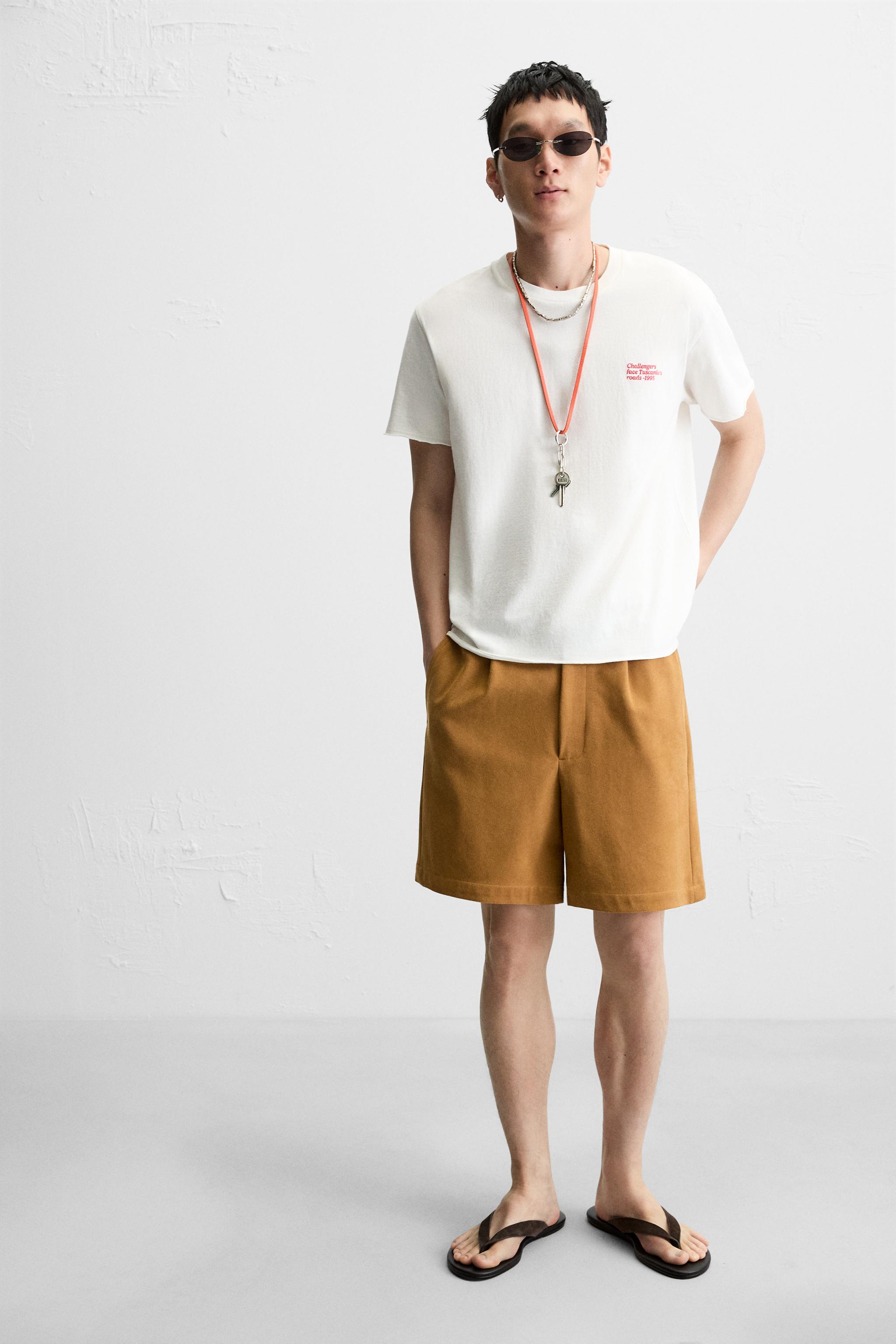 WASHED PRINT TEXT T-SHIRT