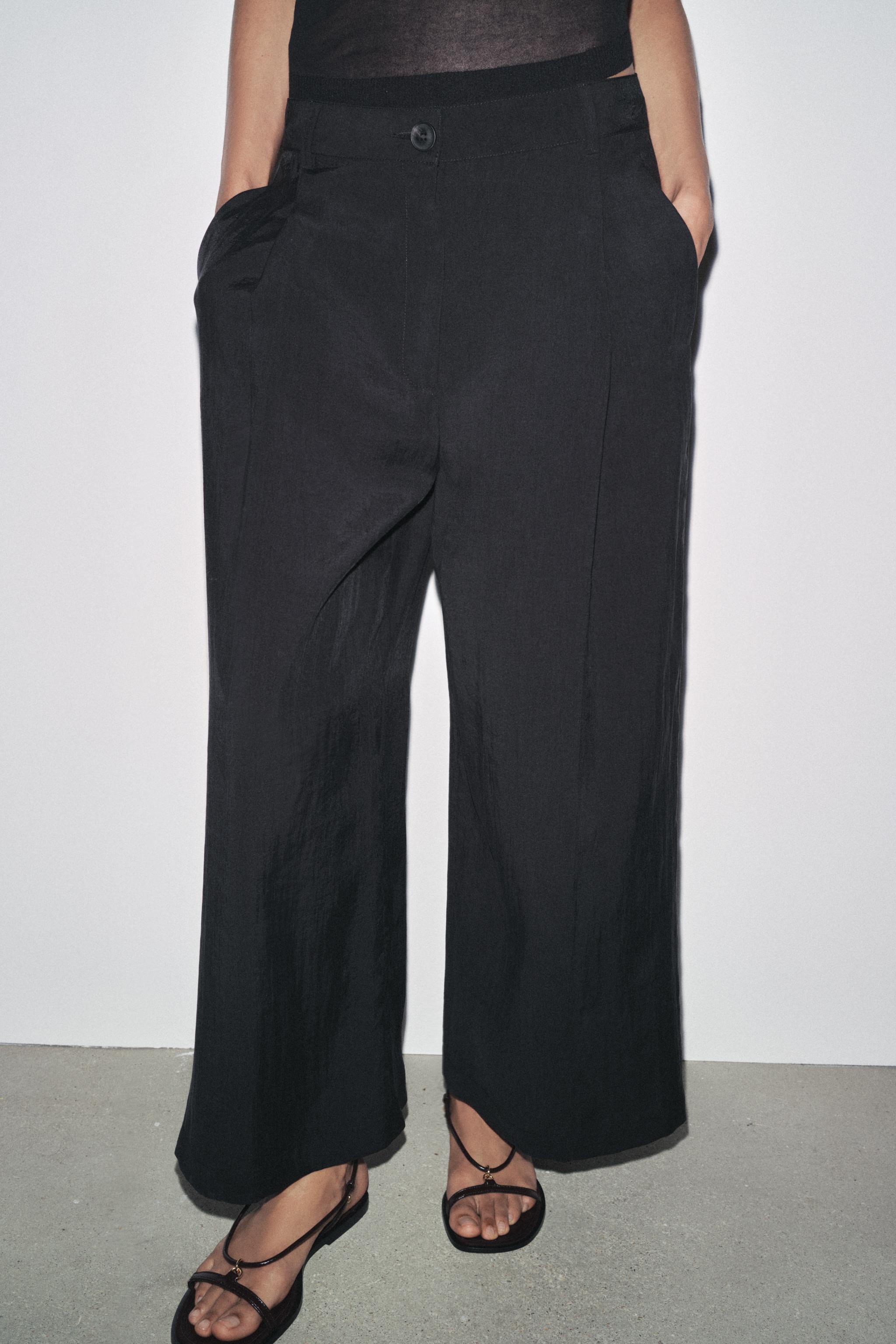 ZW COLLECTION CROPPED PLEATED PANTS