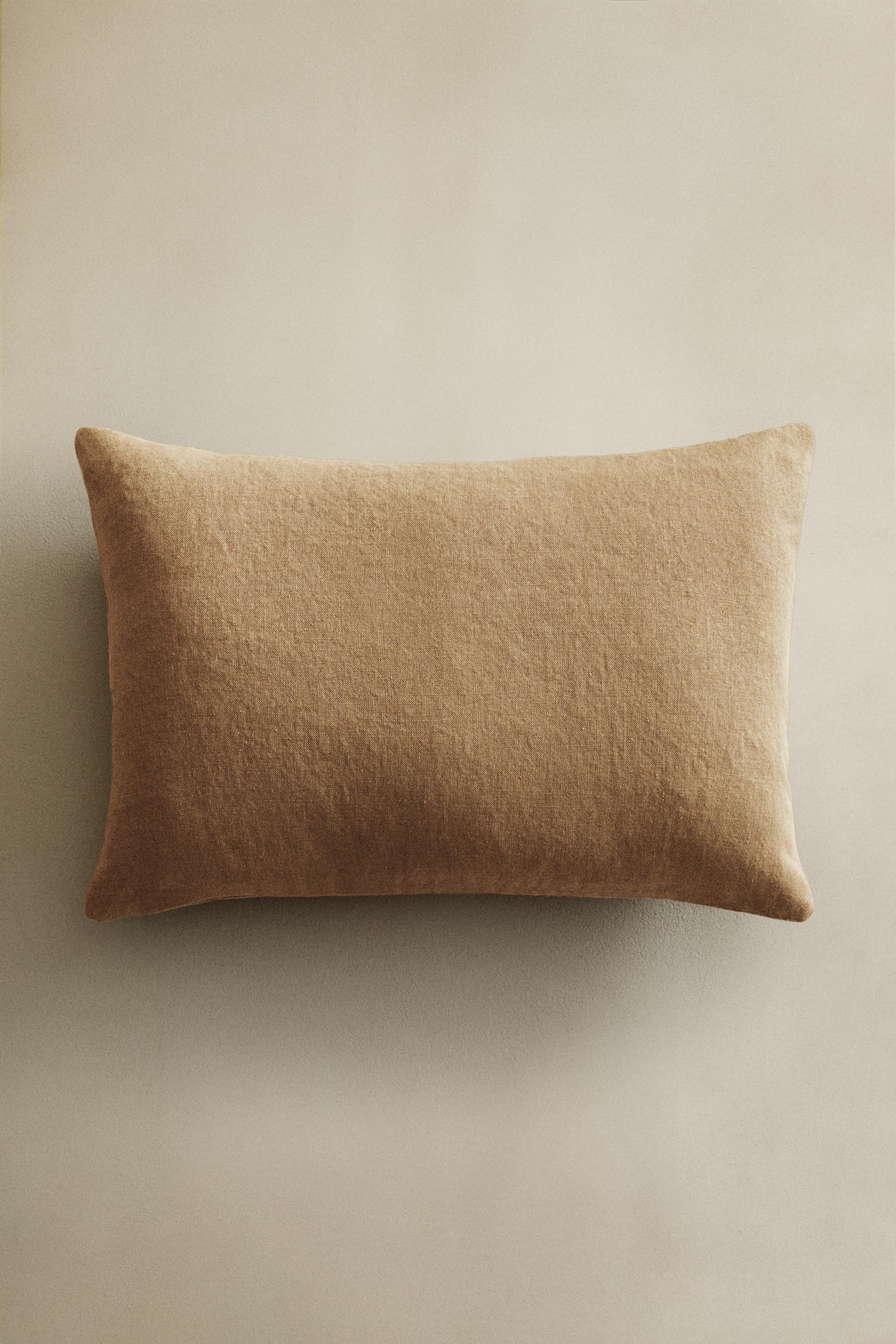 WASHED LINEN THROW PILLOW COVER