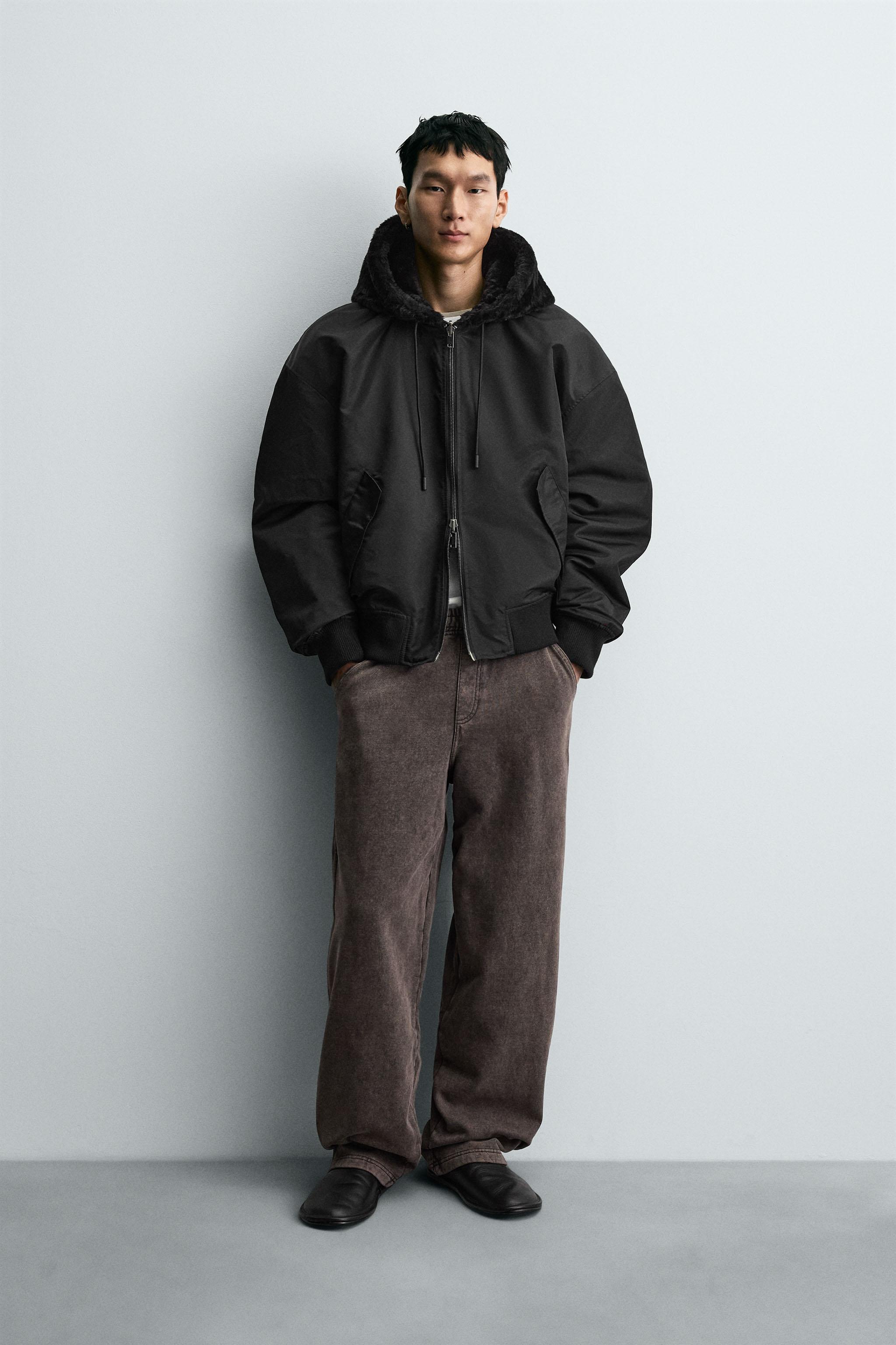 REVERSIBLE FAUX FUR BOMBER JACKET