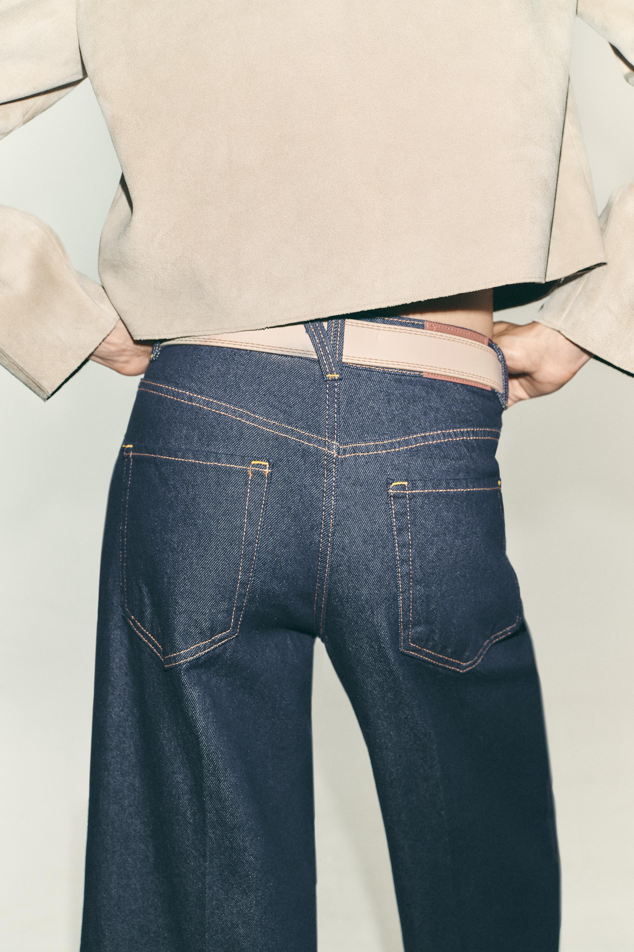 Z1975 PRESSED CREASE BELTED JEANS