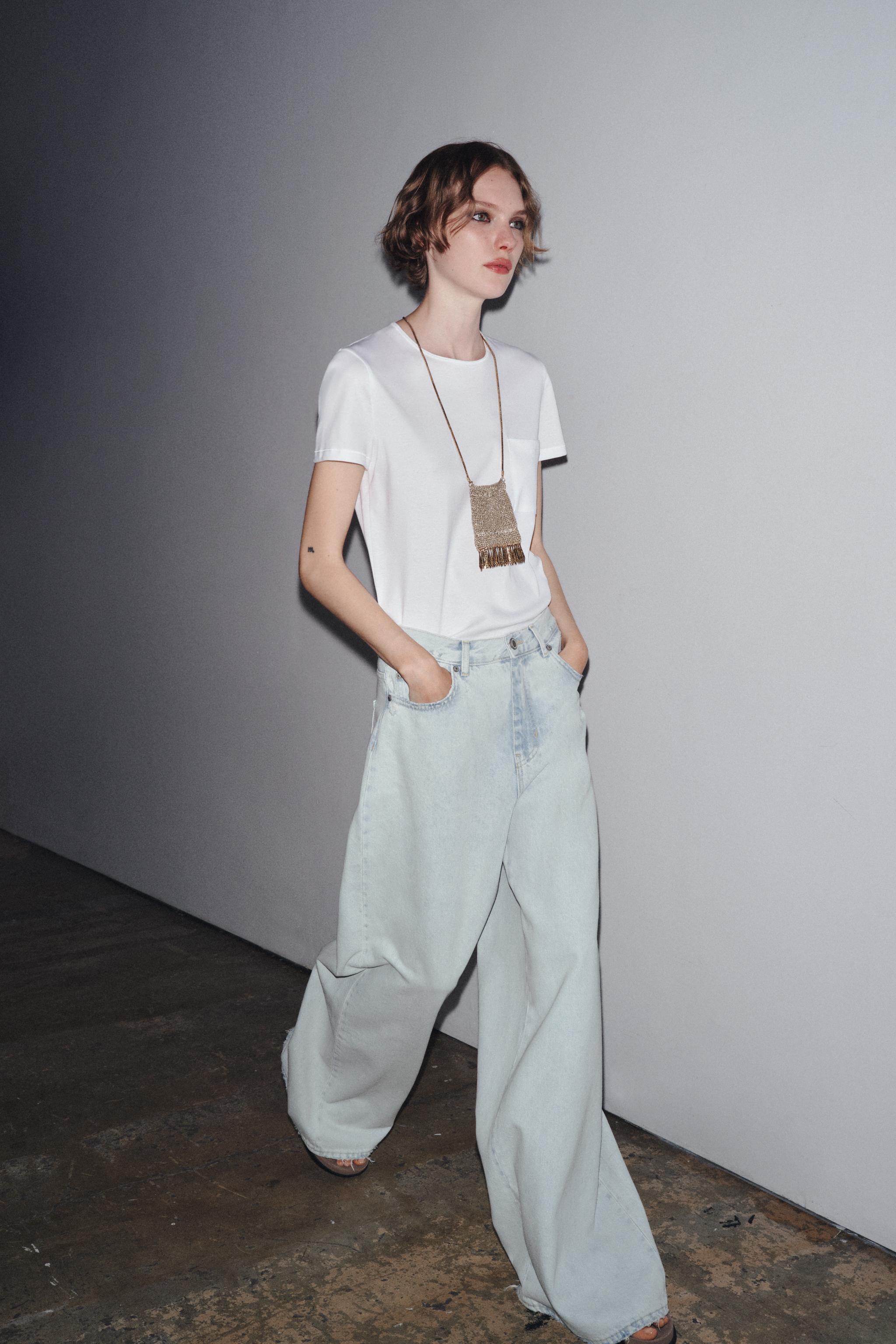 ZW COLLECTION HIGH WAIST PALAZZO JEANS