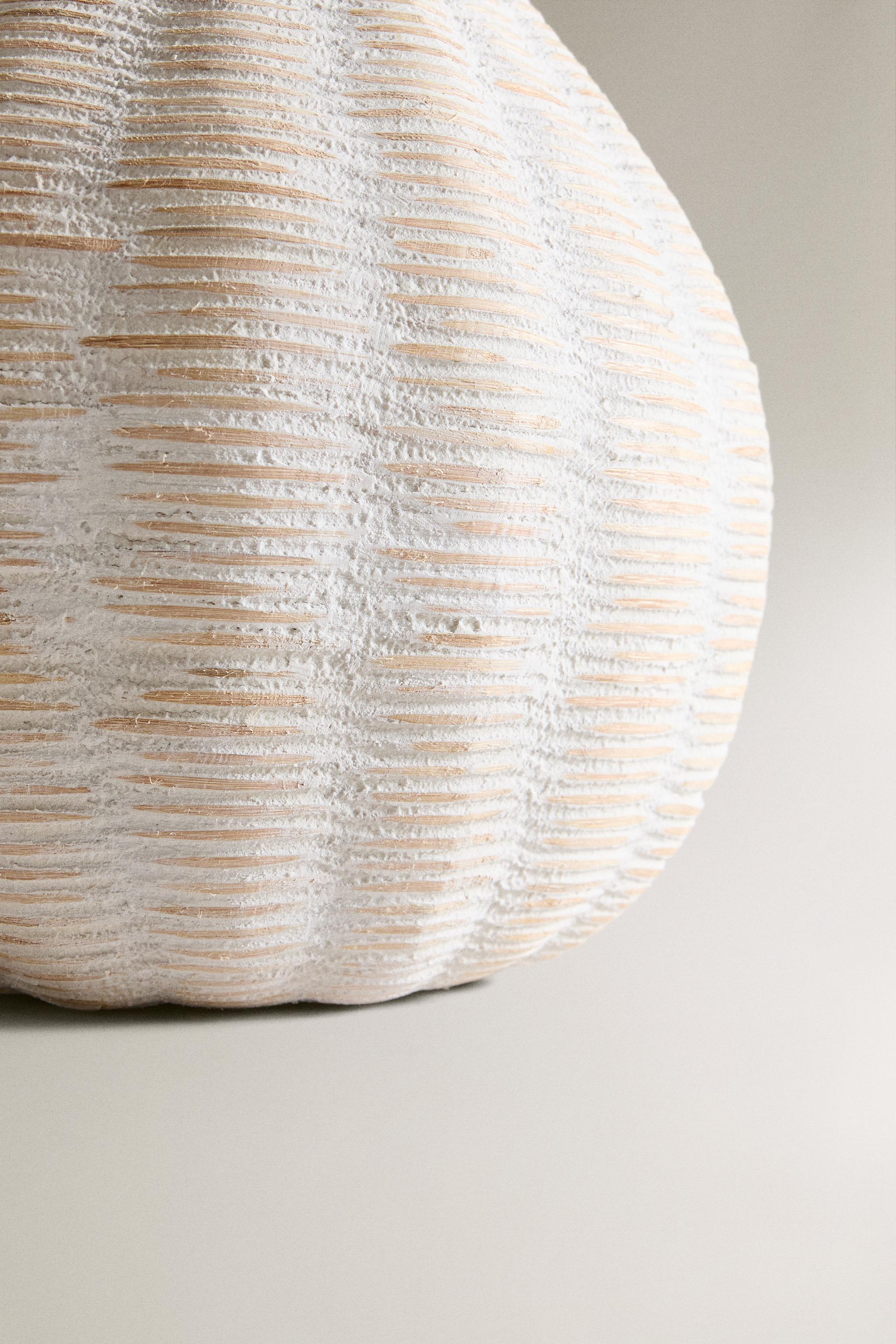 TALL MICROCEMENT BASKET VASE