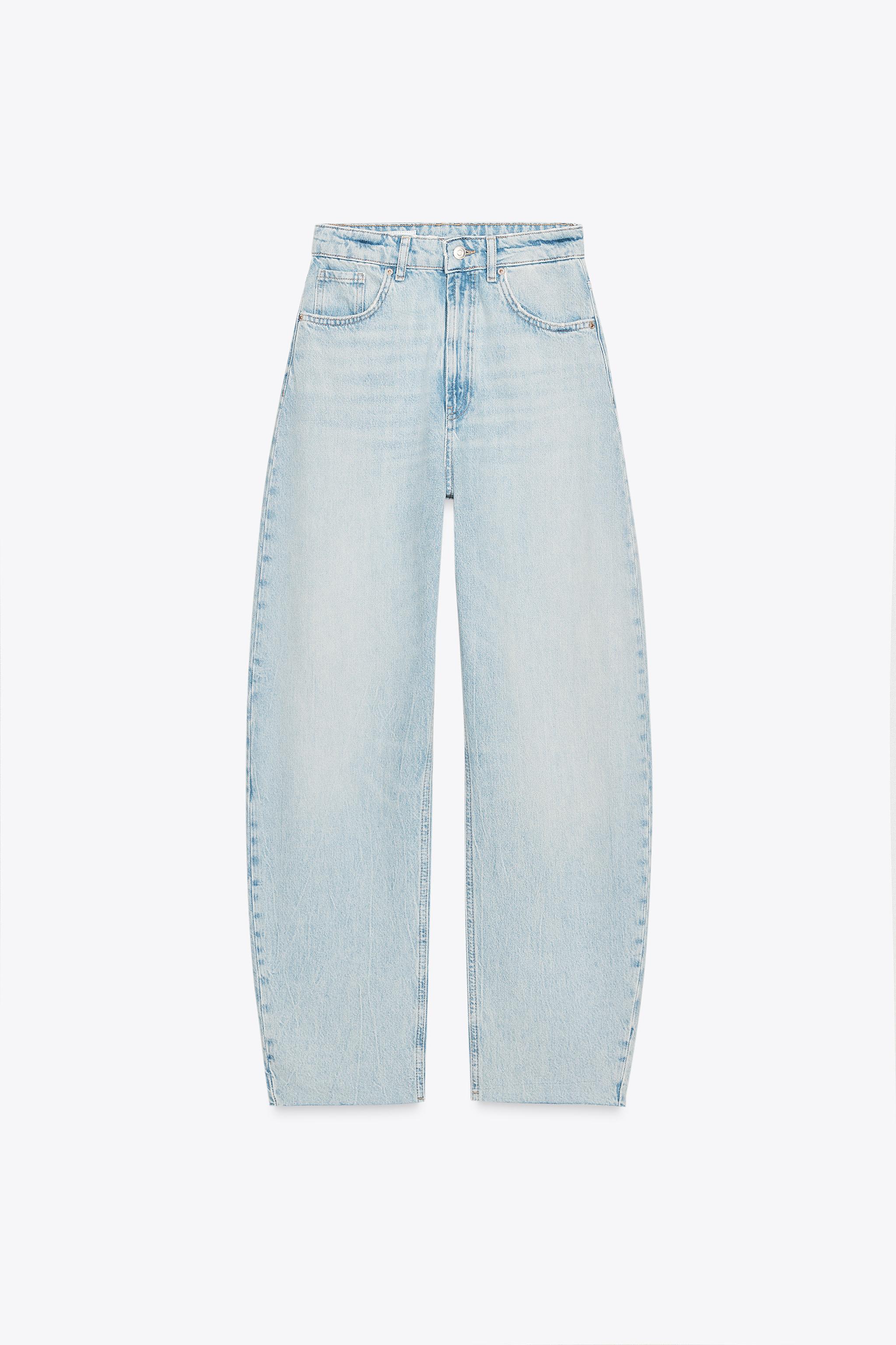 HIGH-WAIST TRF BARREL JEANS