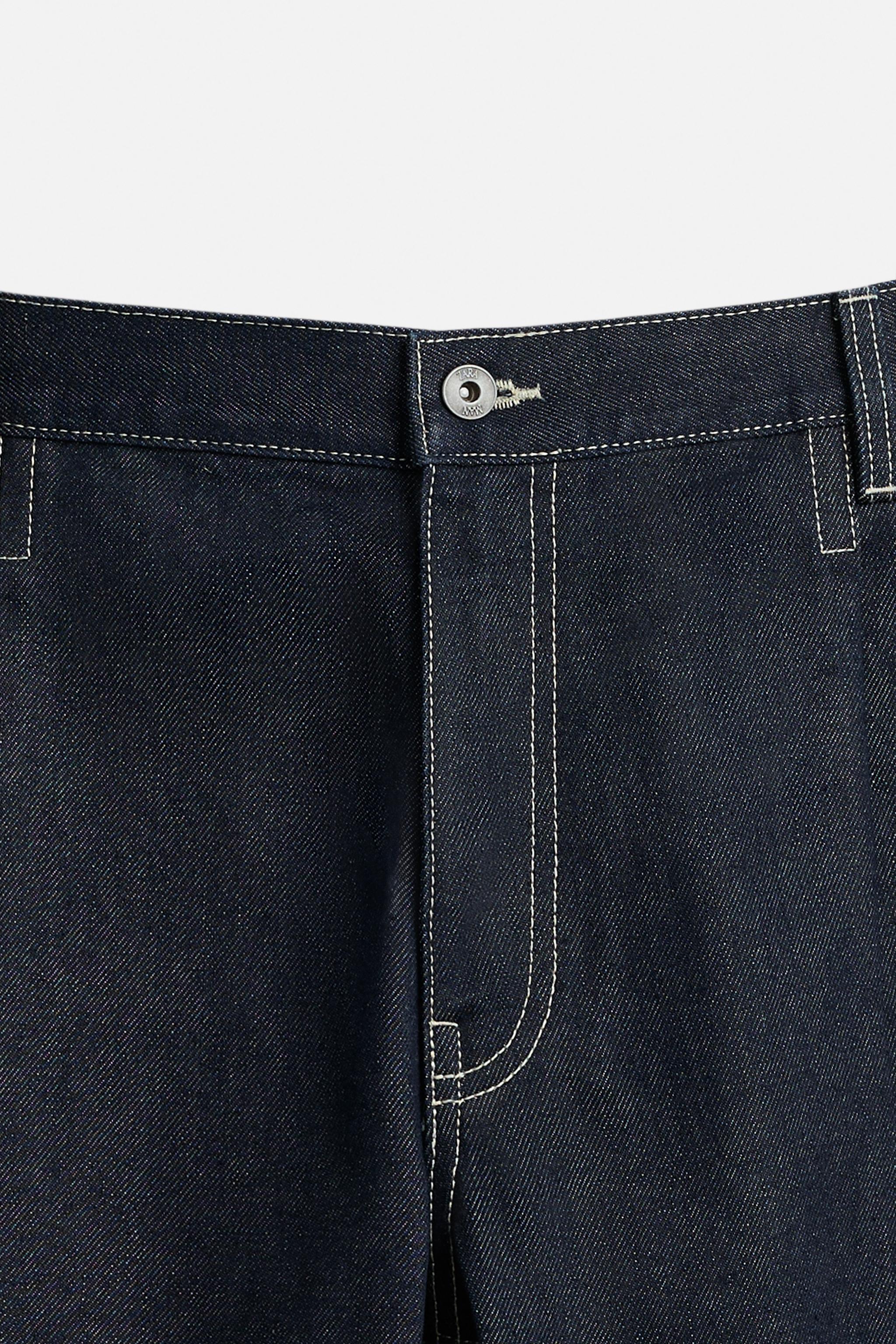 BELTED BAGGY FIT DENIM SHORTS