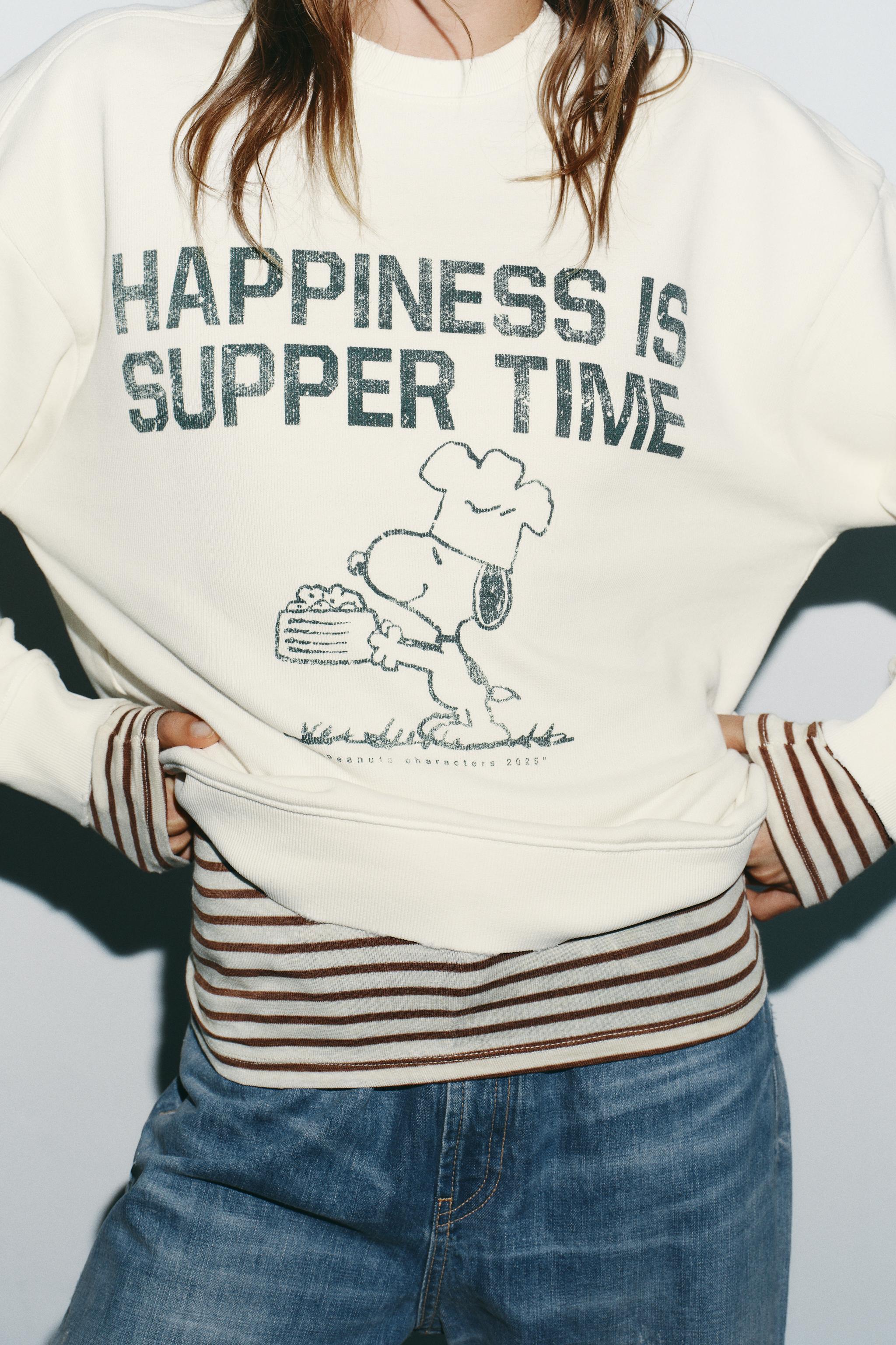 SNOOPY PEANUTS™ WASHED EFFECT SWEATSHIRT