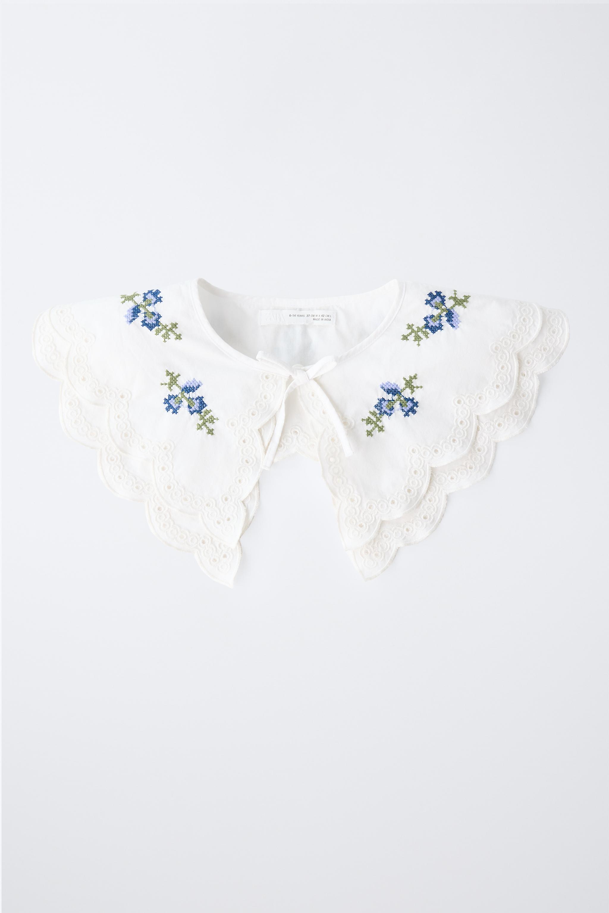 CROSS-STITCH EMBROIDERED COLLAR