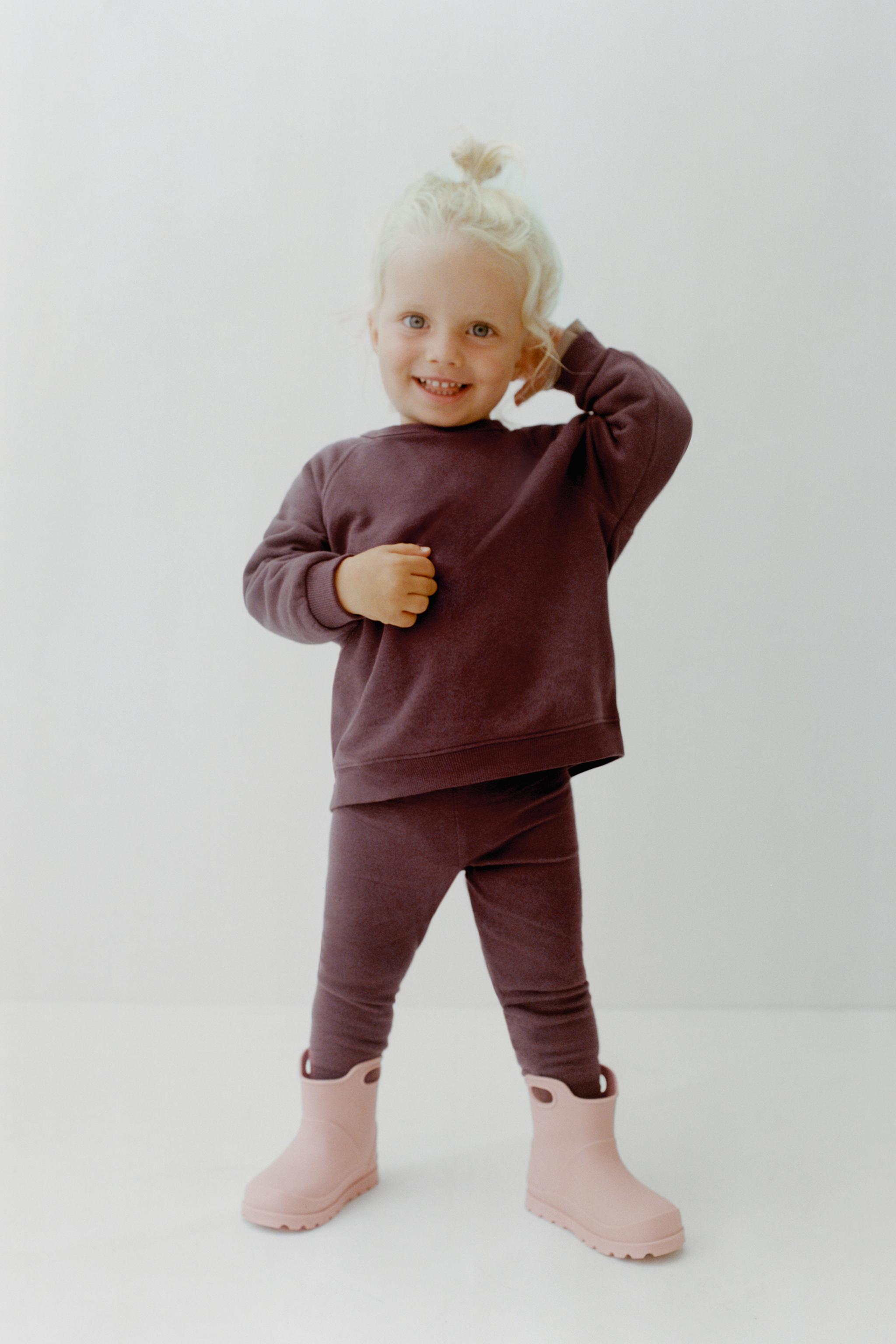 PLAIN SWEATSHIRT AND LEGGING SET