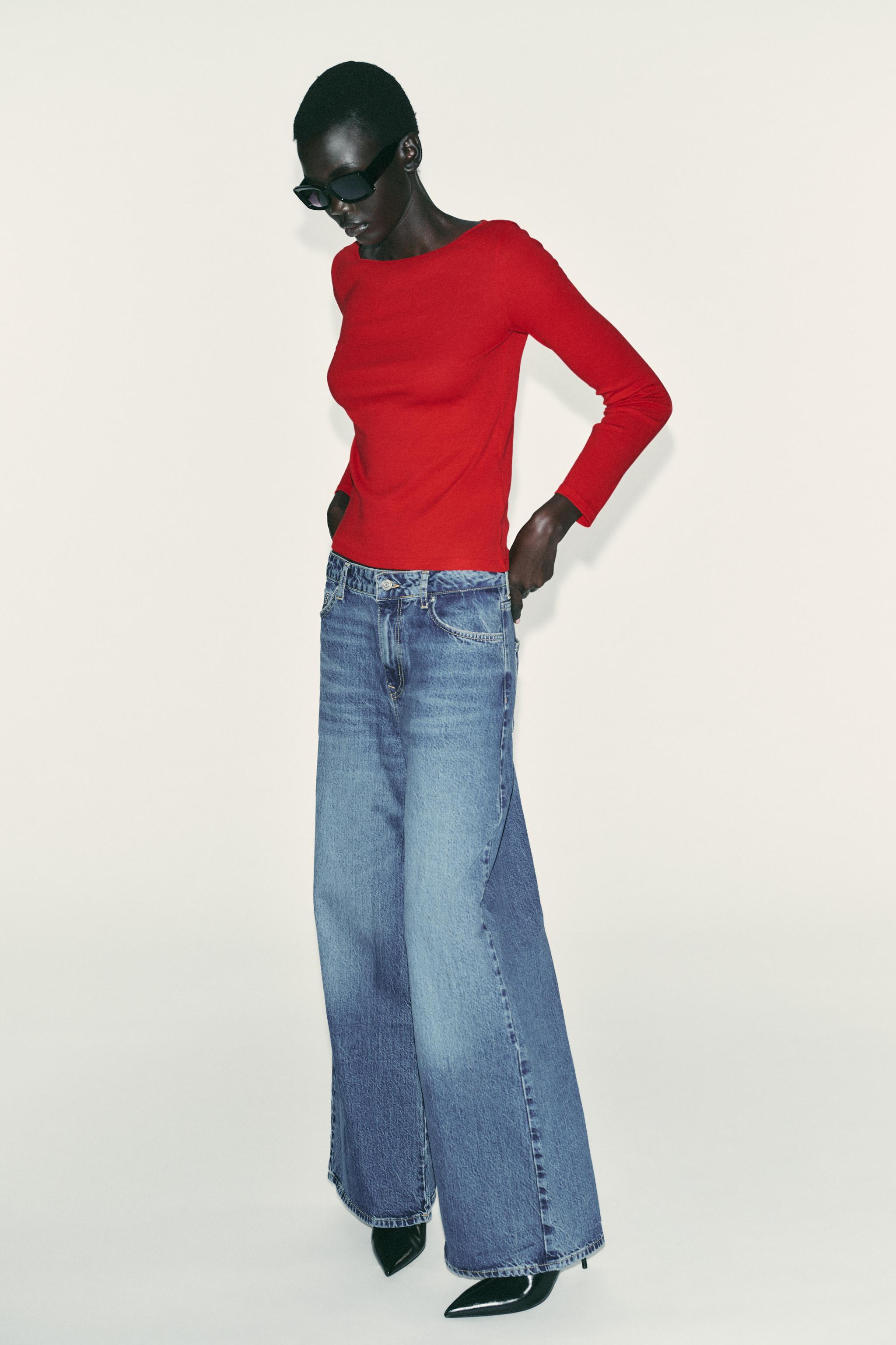 COTTON BOAT NECK T-SHIRT