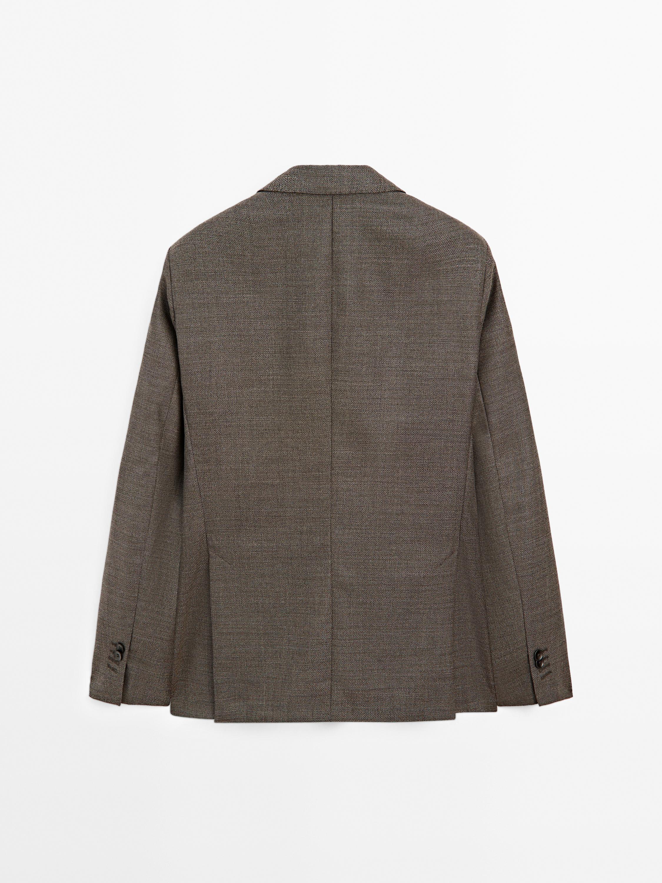 100% wool textured blazer