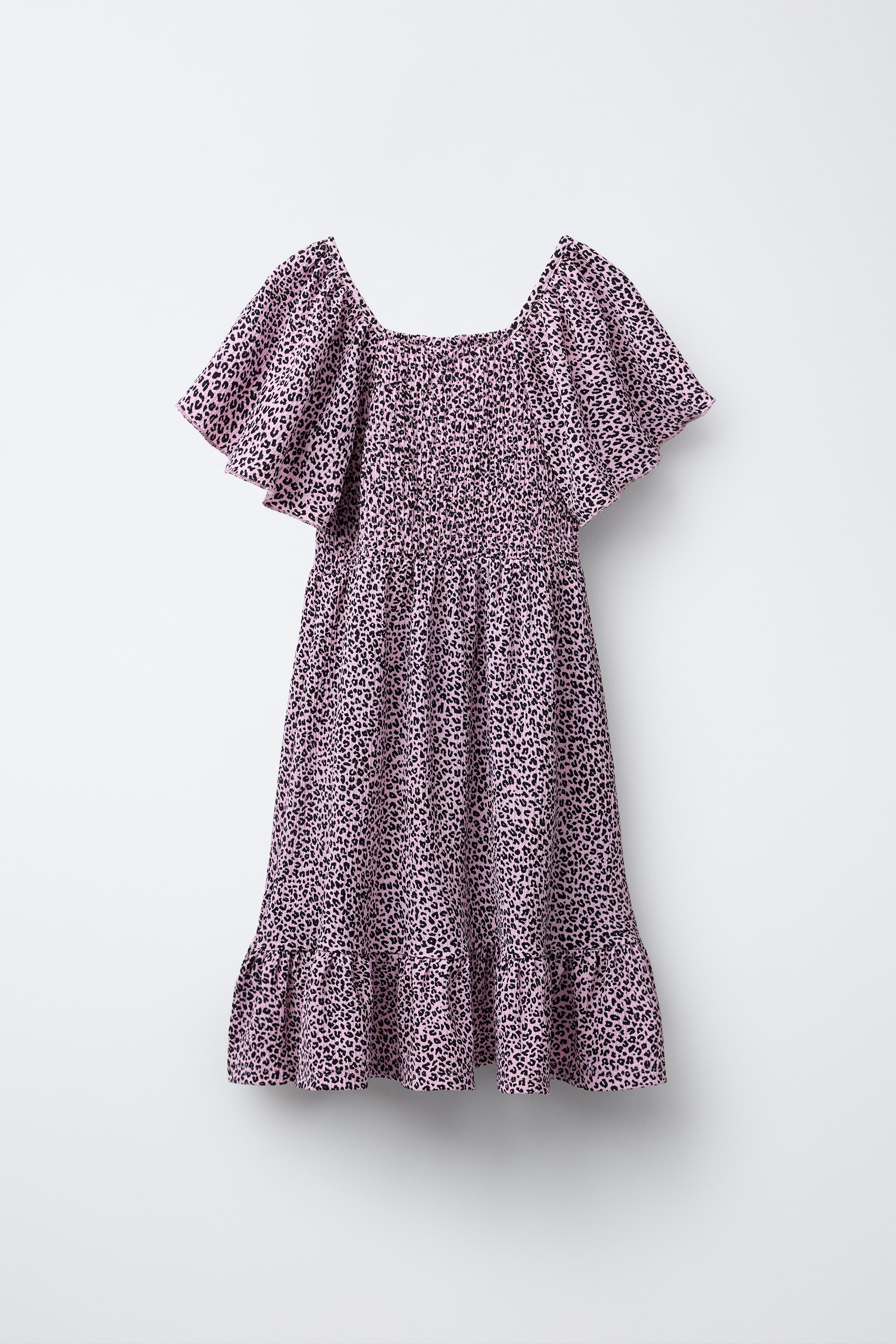 ANIMAL PRINT TEXTURED DRESS