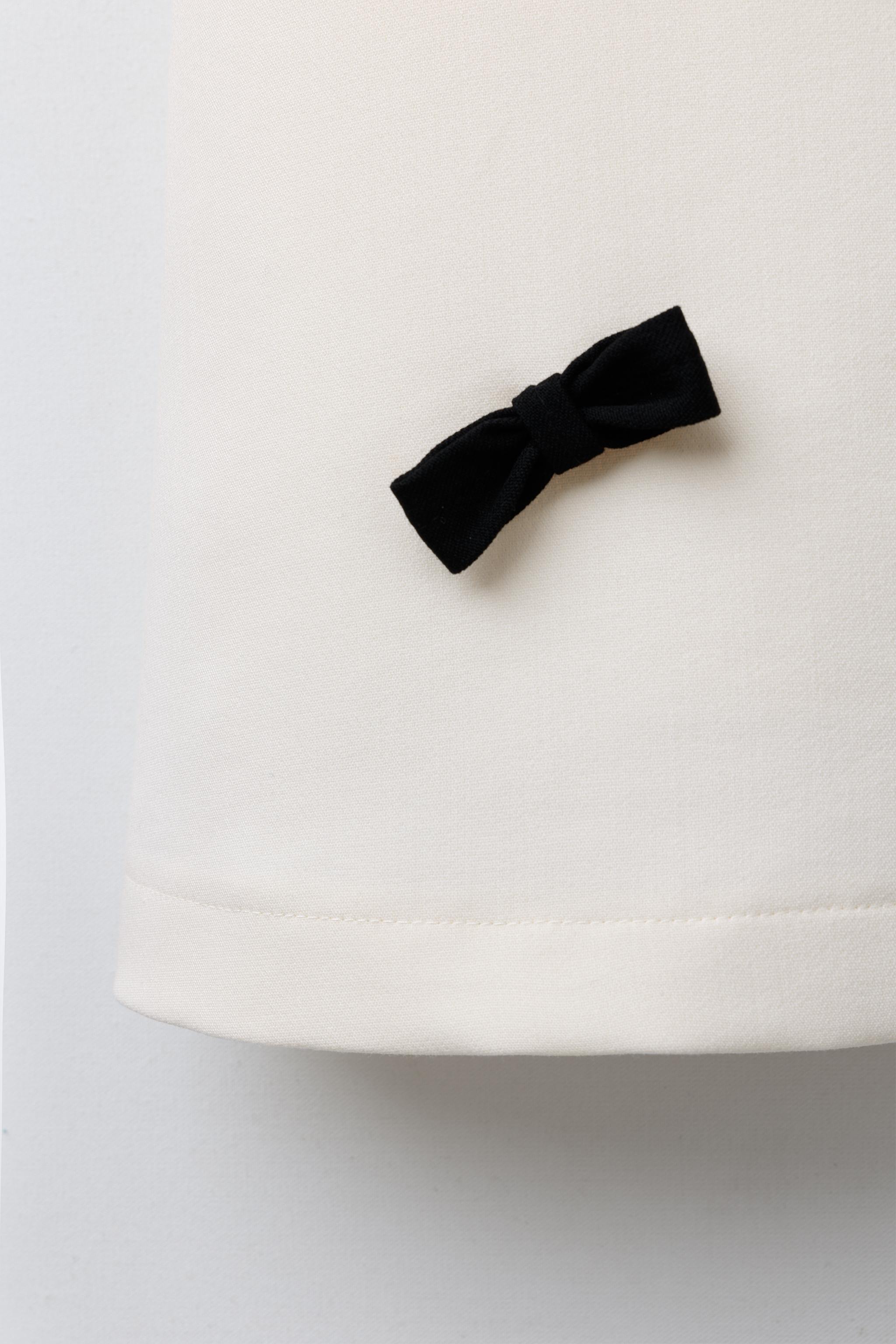 CONTRAST BOW PINAFORE DRESS