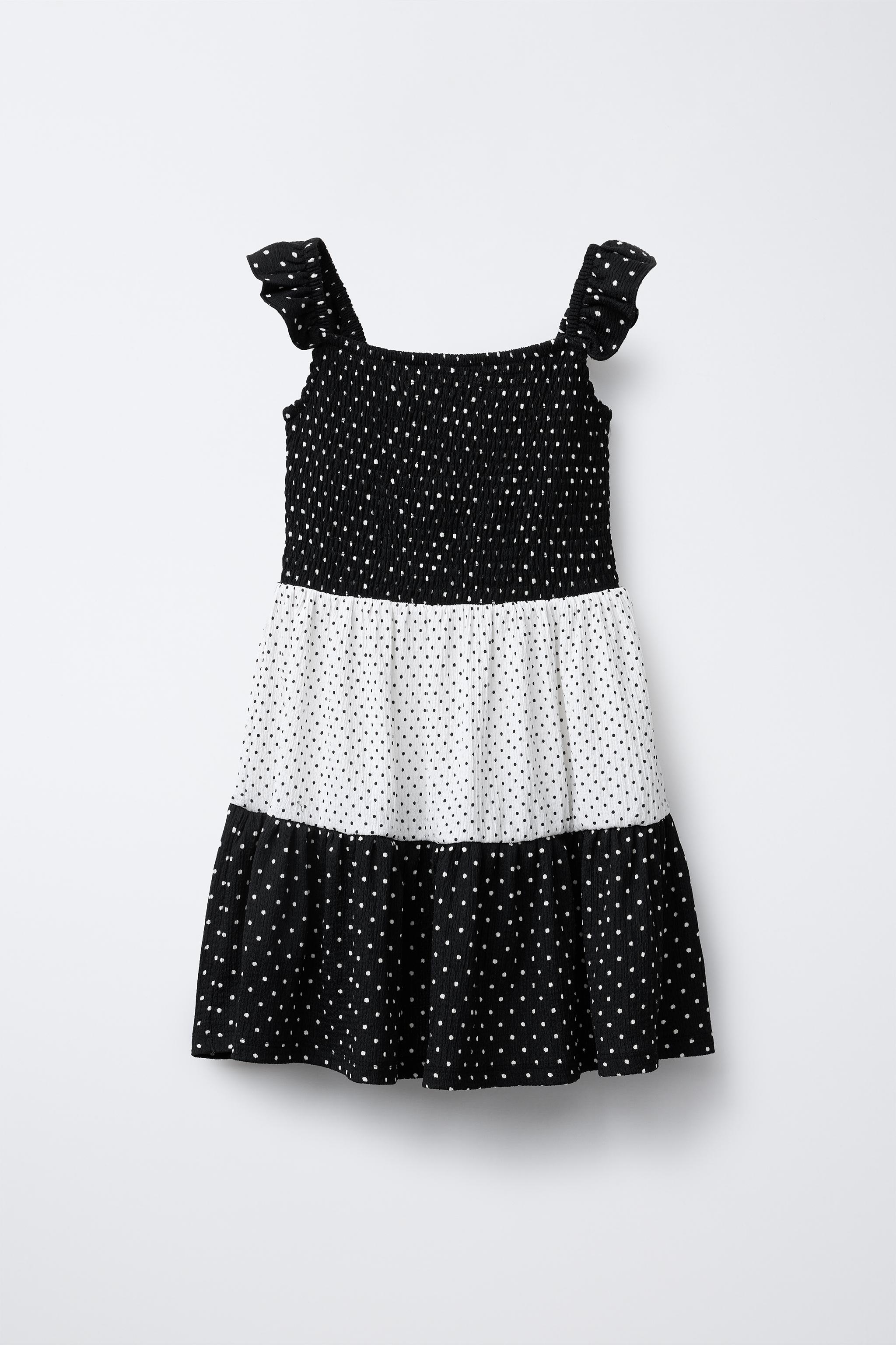 POLKA DOT PLEATED DRESS