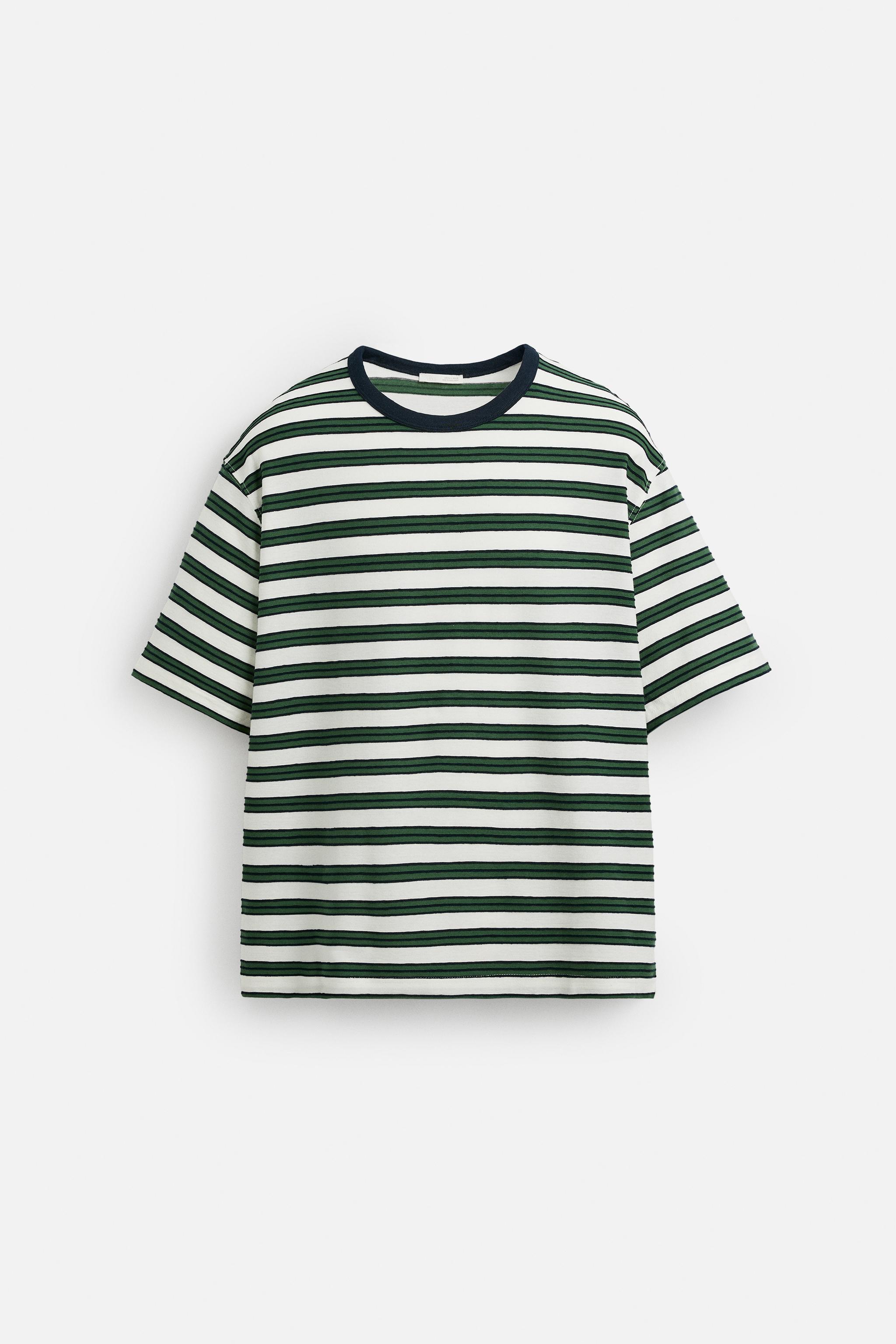 STRIPED JACQUARD T-SHIRT