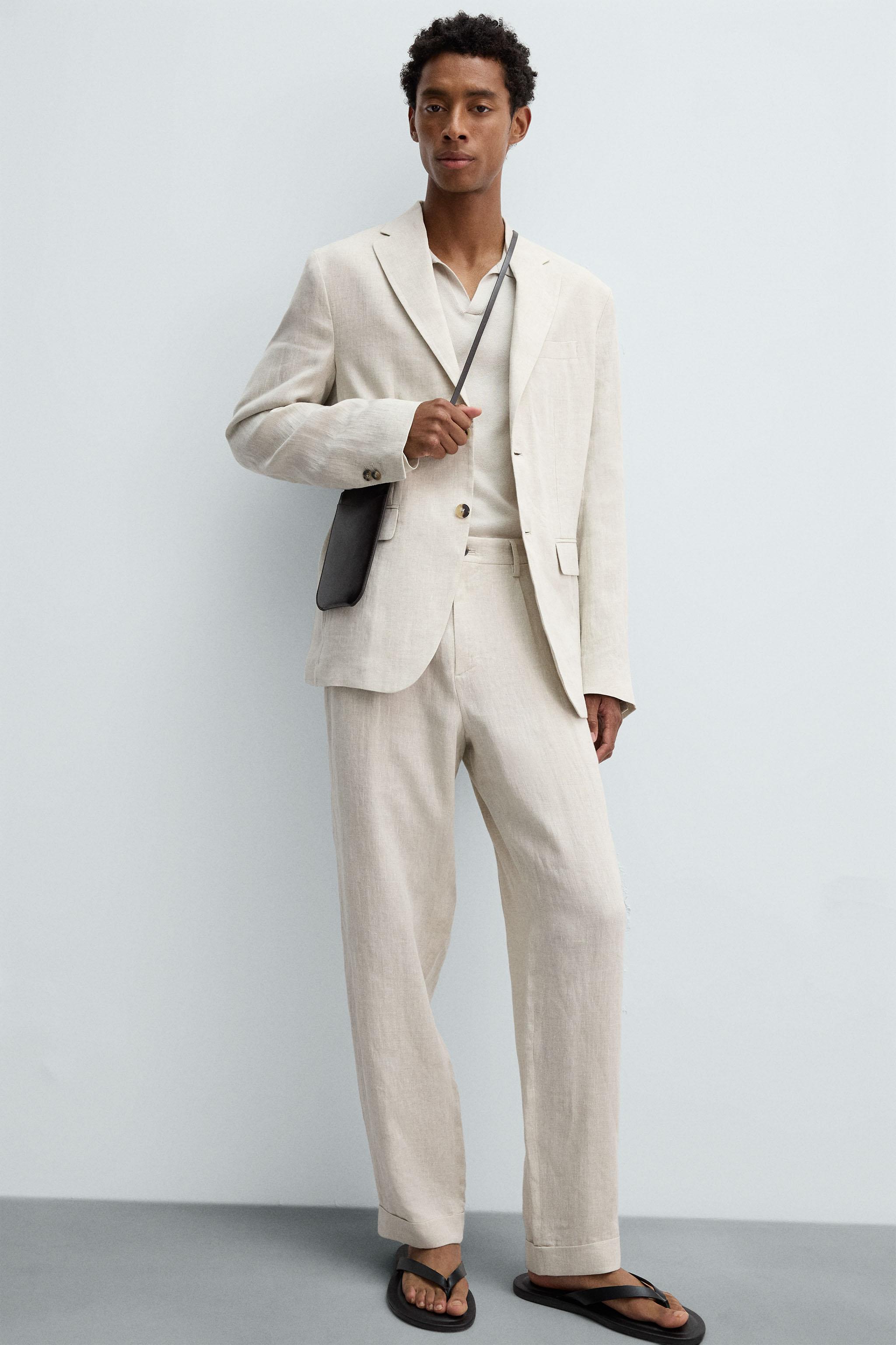 100% LINEN SUIT PANTS