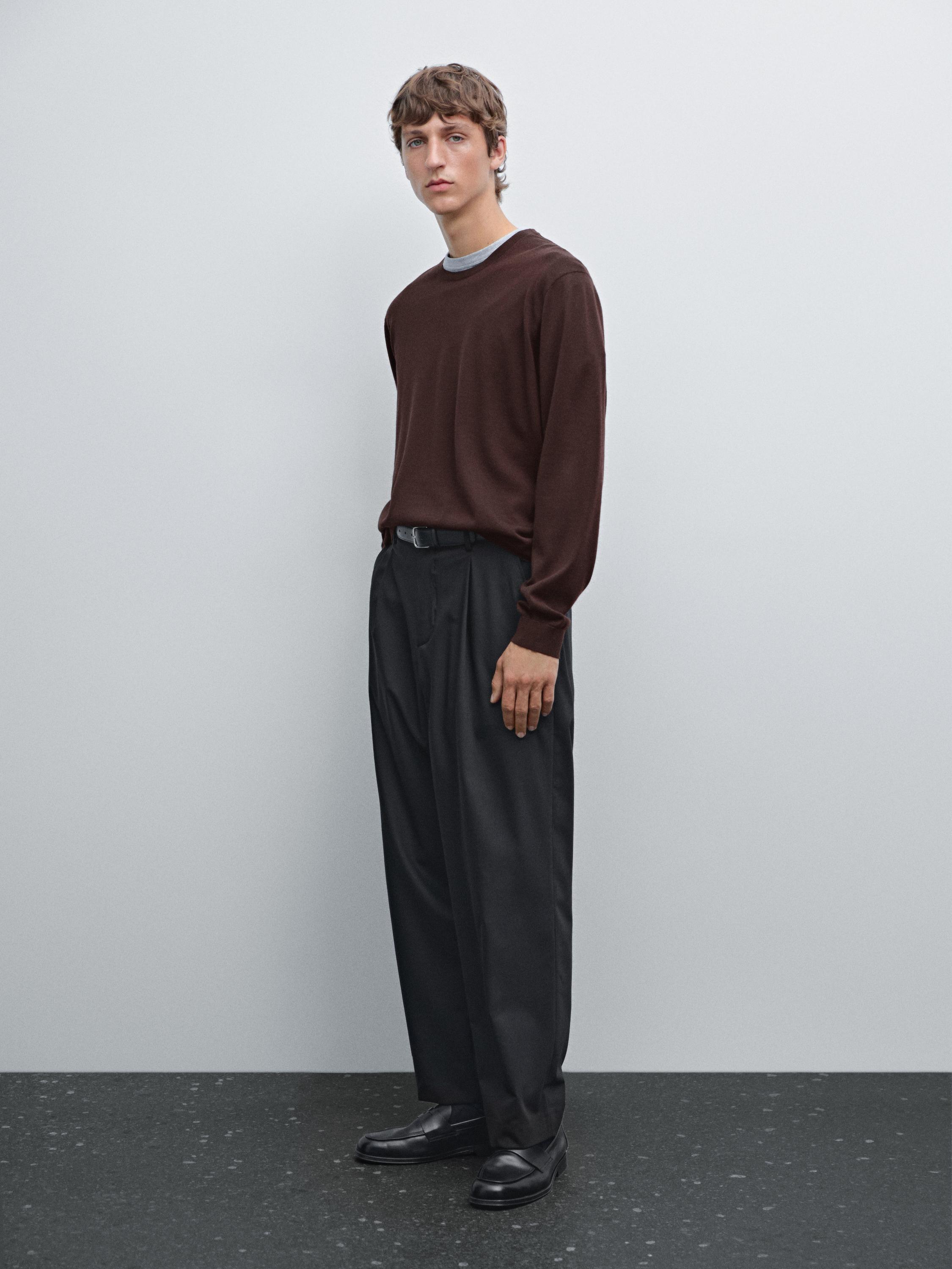 100% merino wool knit sweater