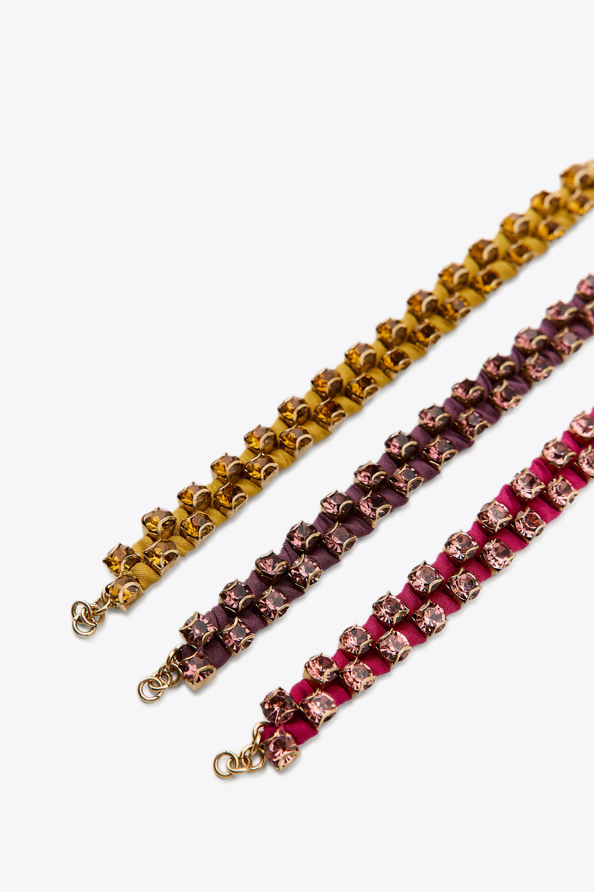 3-PACK OF WOVEN JEWEL BRACELETS