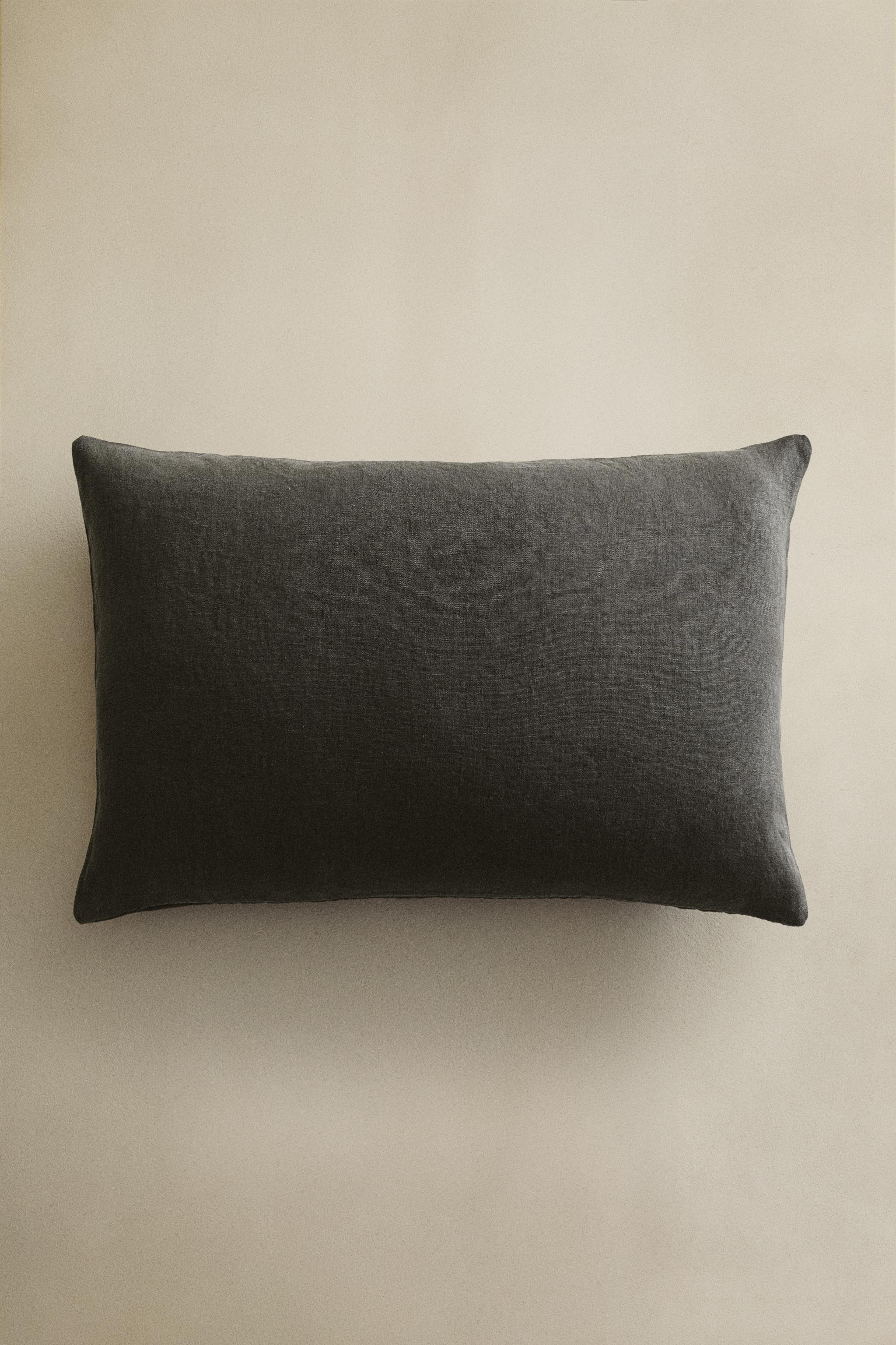 WASHED LINEN THROW PILLOW COVER