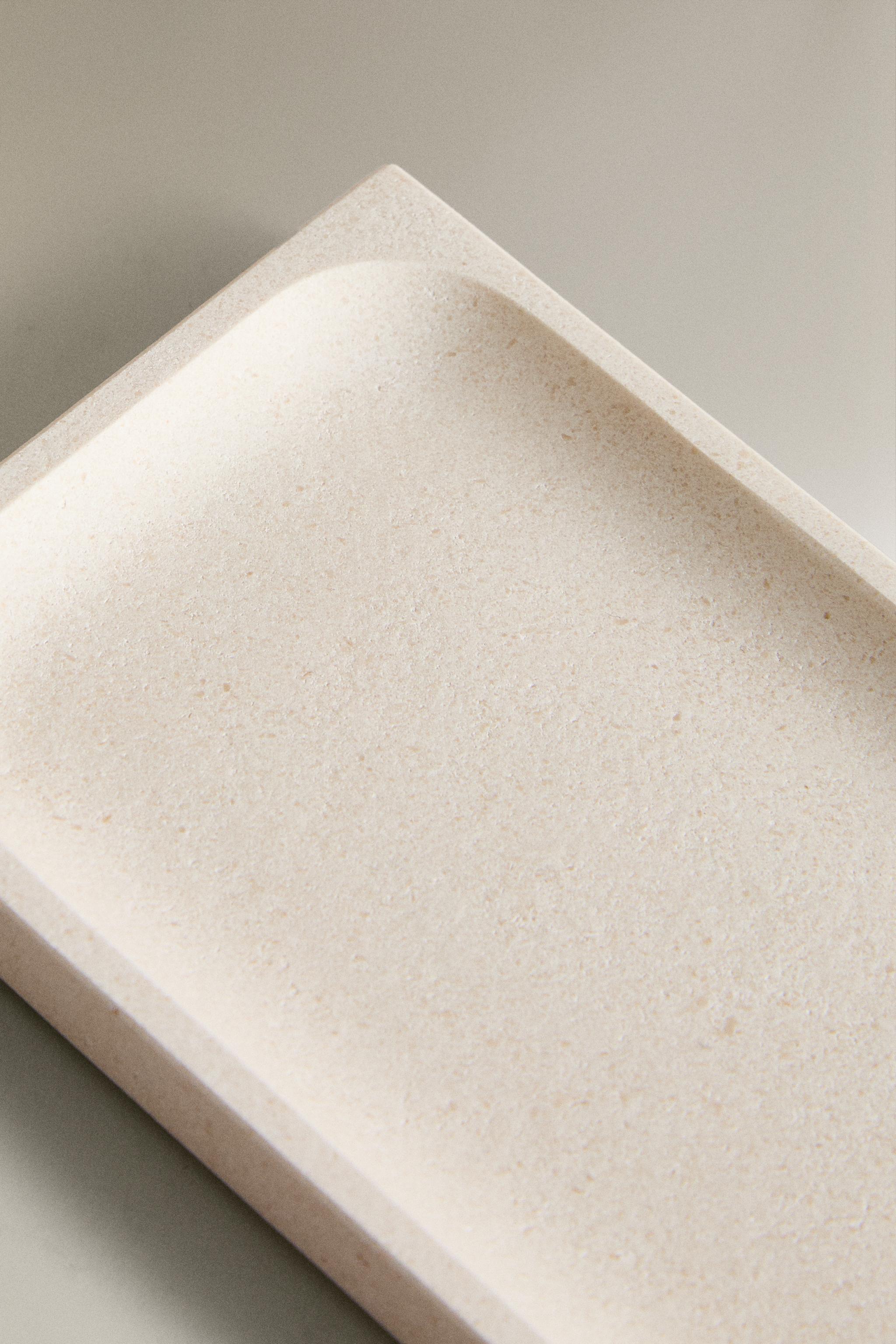 WHITE MARBLE SOAP DISH