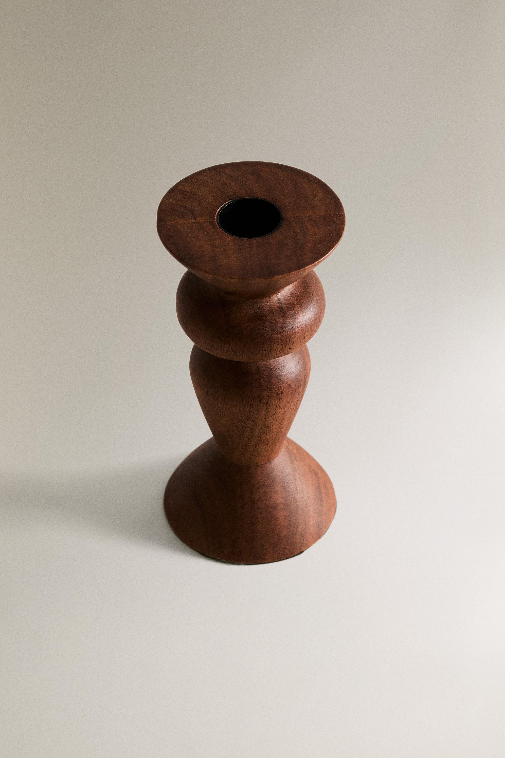 WOODEN CANDLESTICK