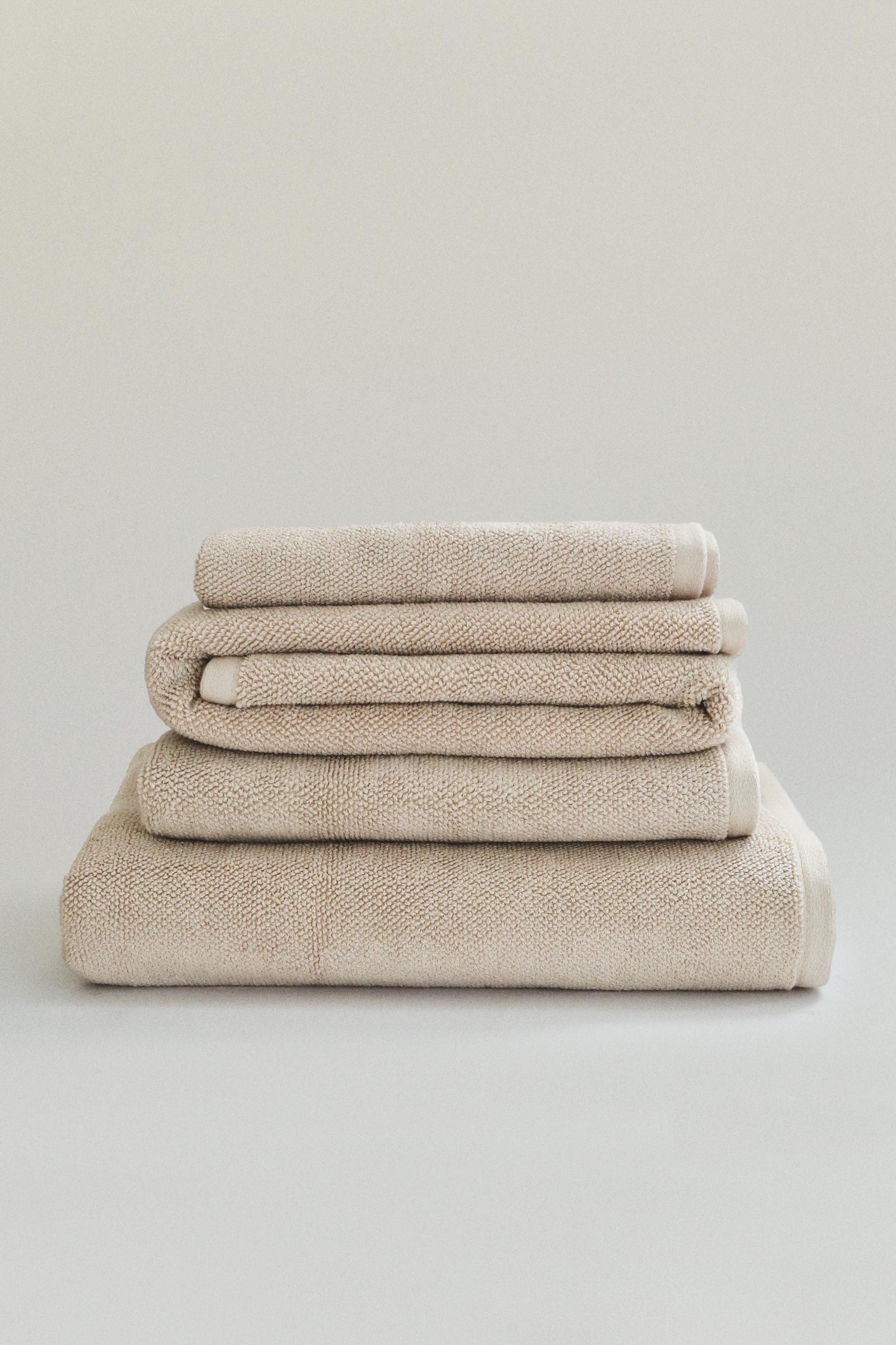 RICE STITCH COTTON BATH TOWEL