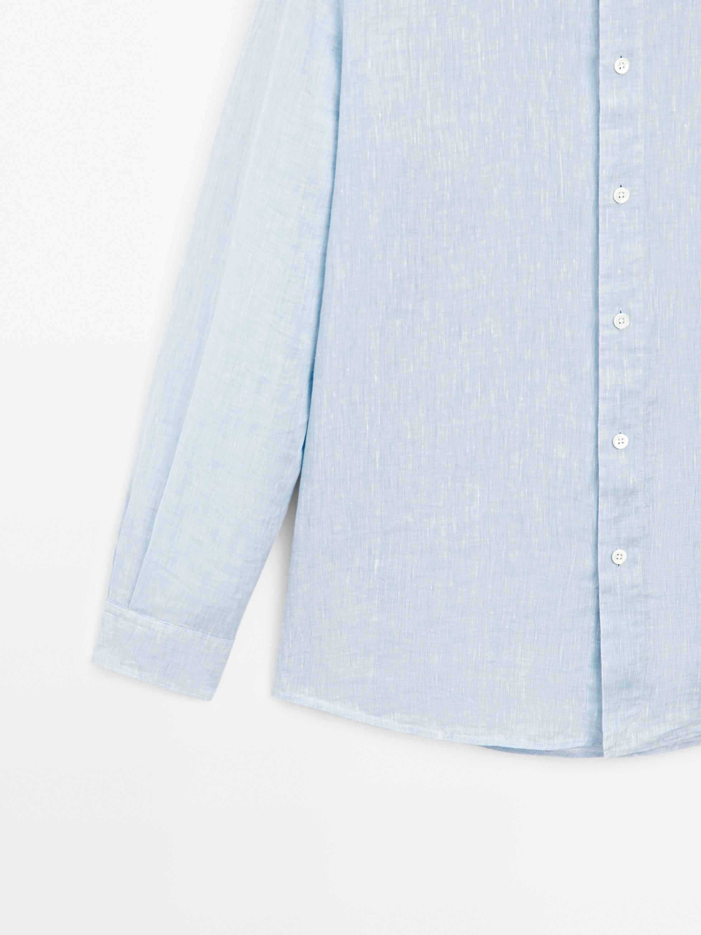 Slim fit 100% linen shirt