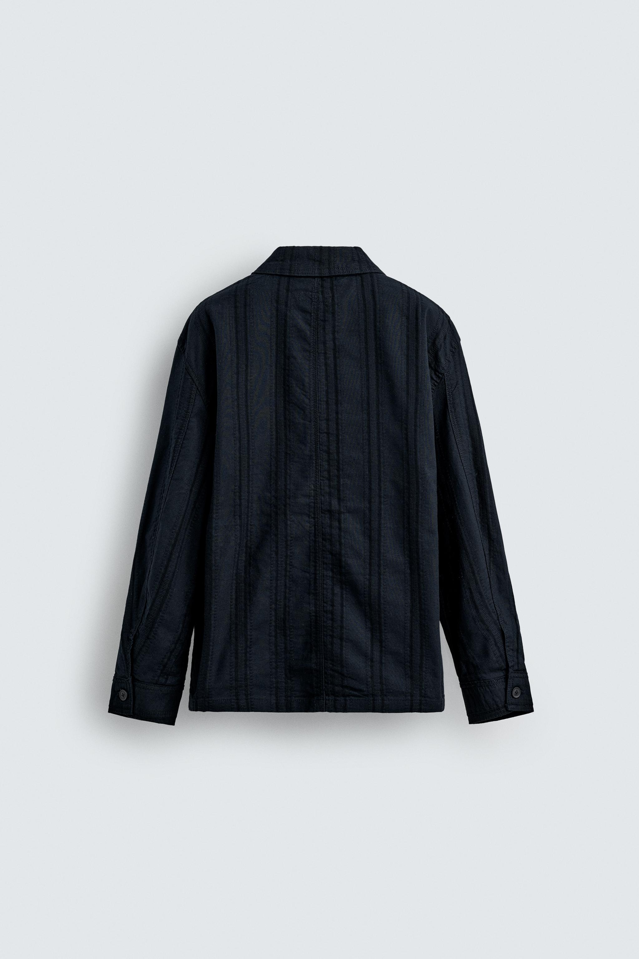 STRIPED JACQUARD OVERSHIRT