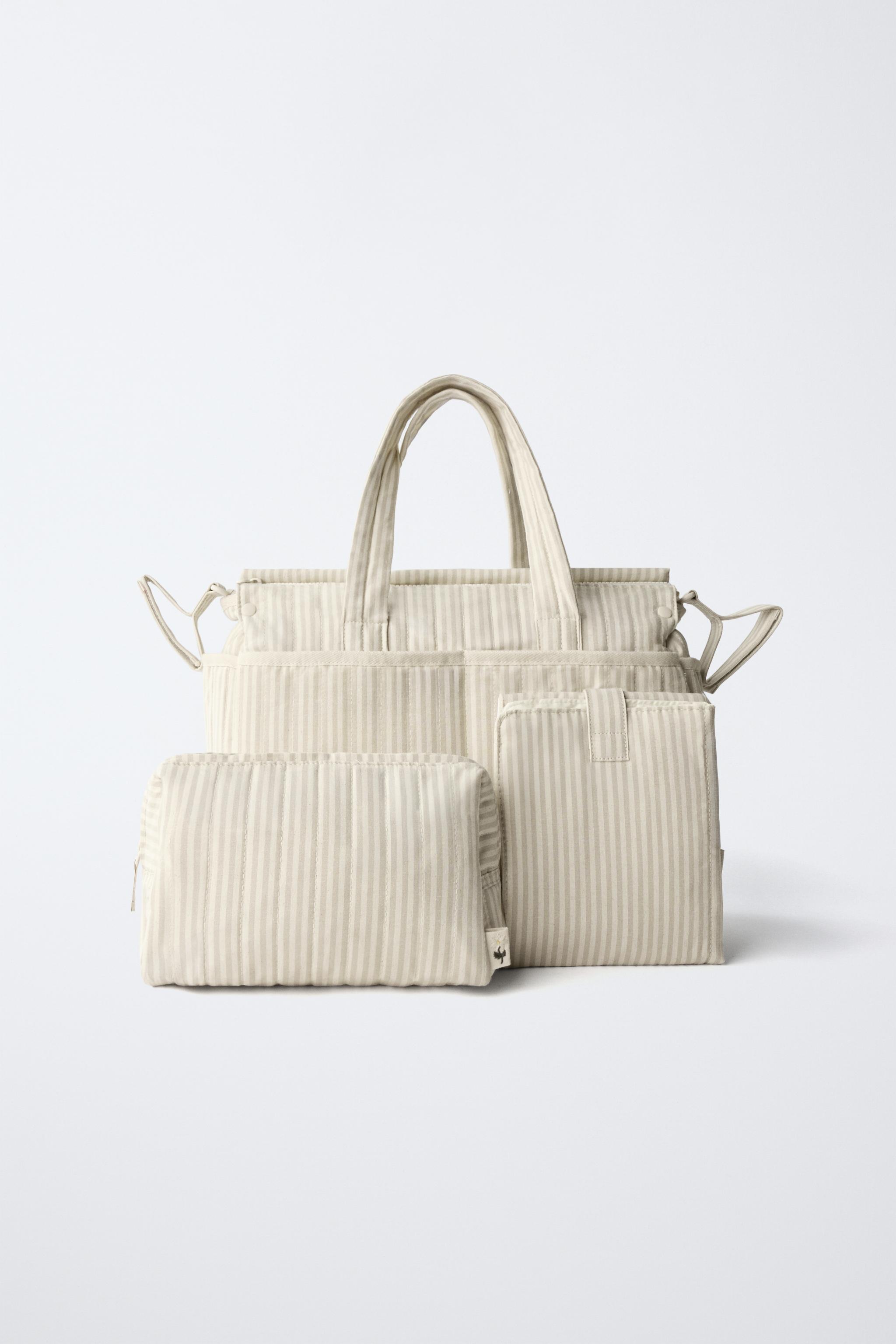 STRIPED MATERNITY BAG