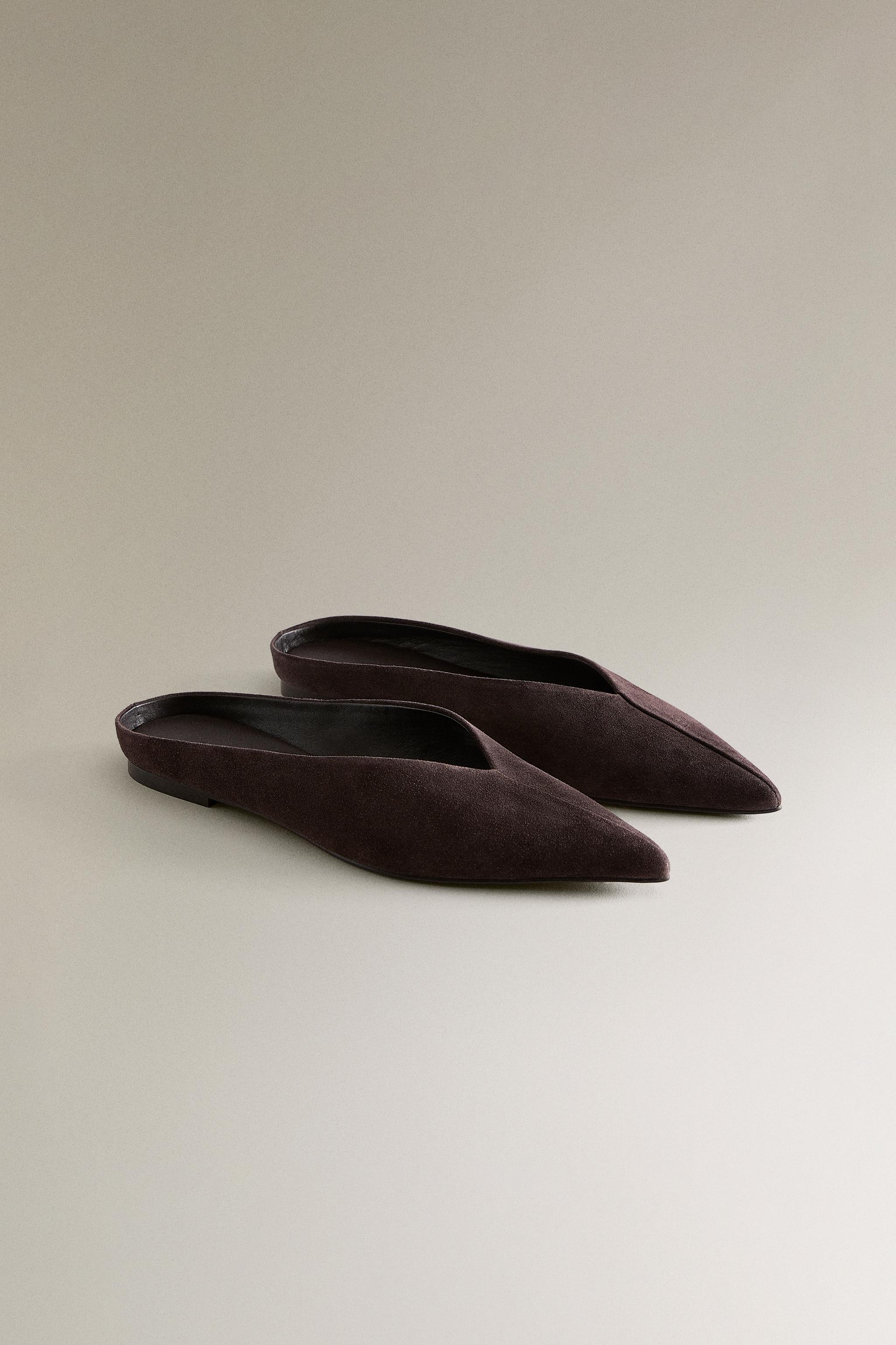 POINTED LEATHER MULES