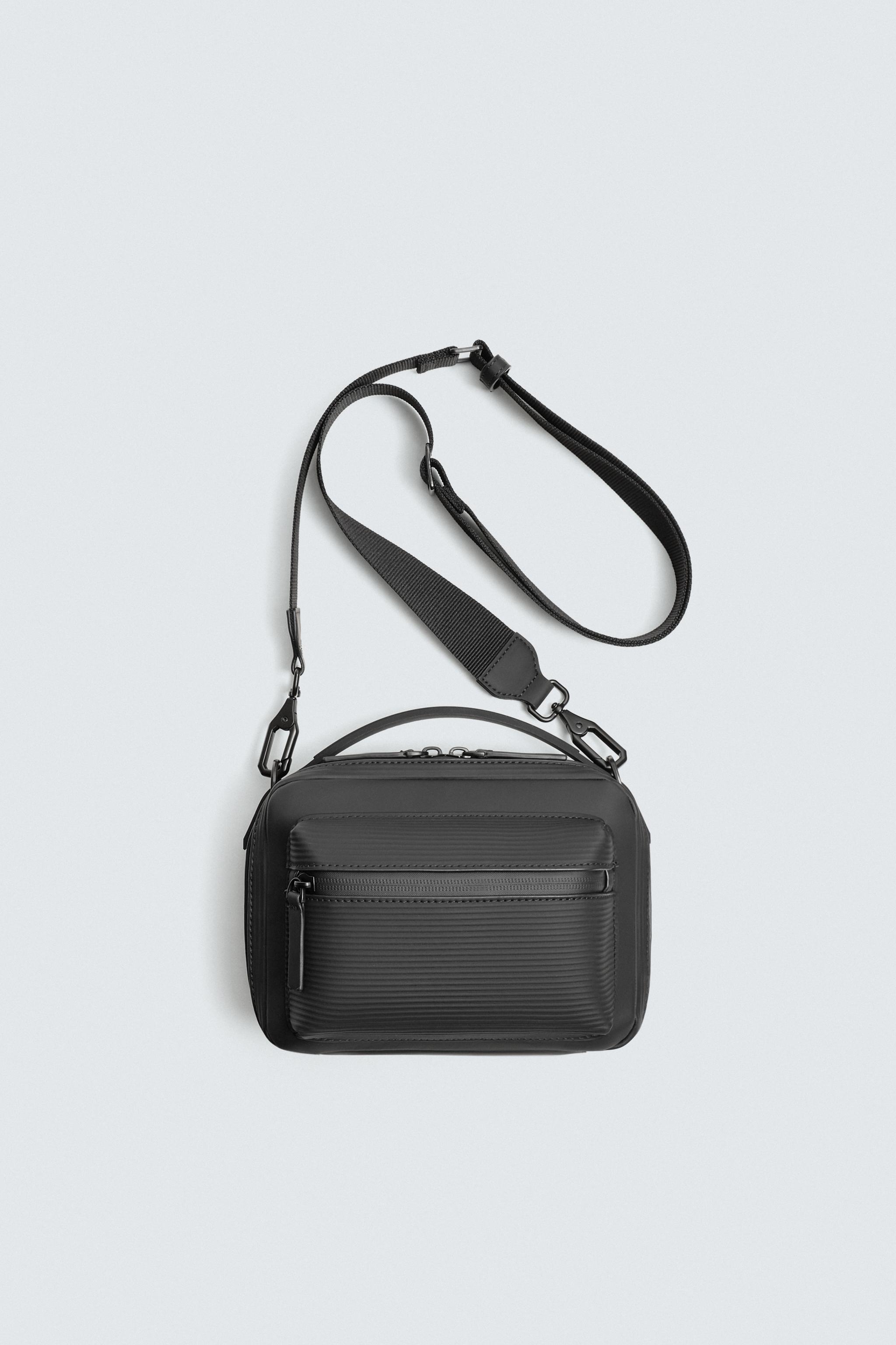 RUBBERIZED TEXTURED CROSSBODY BAG
