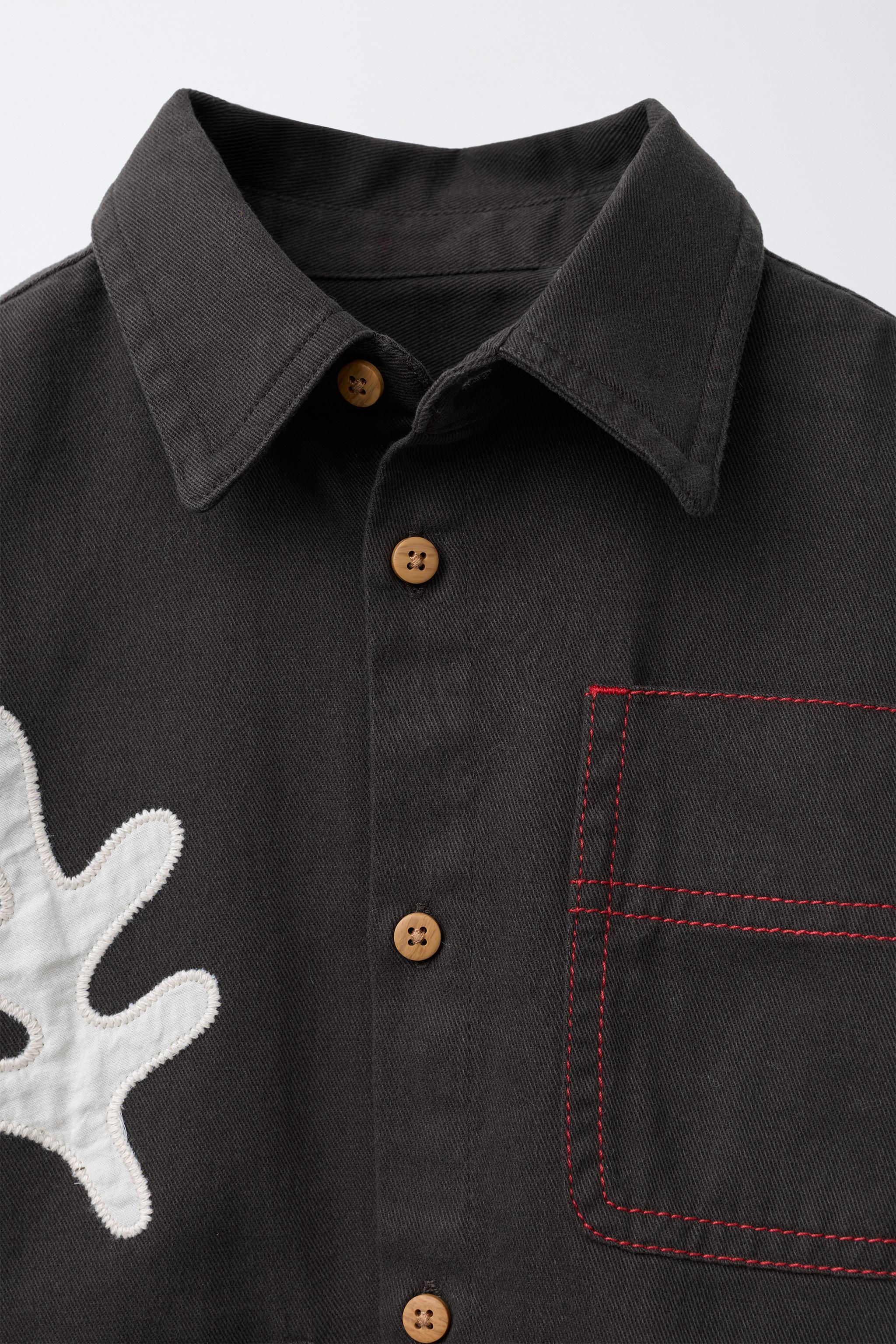 LEAF PATCH OVERSHIRT