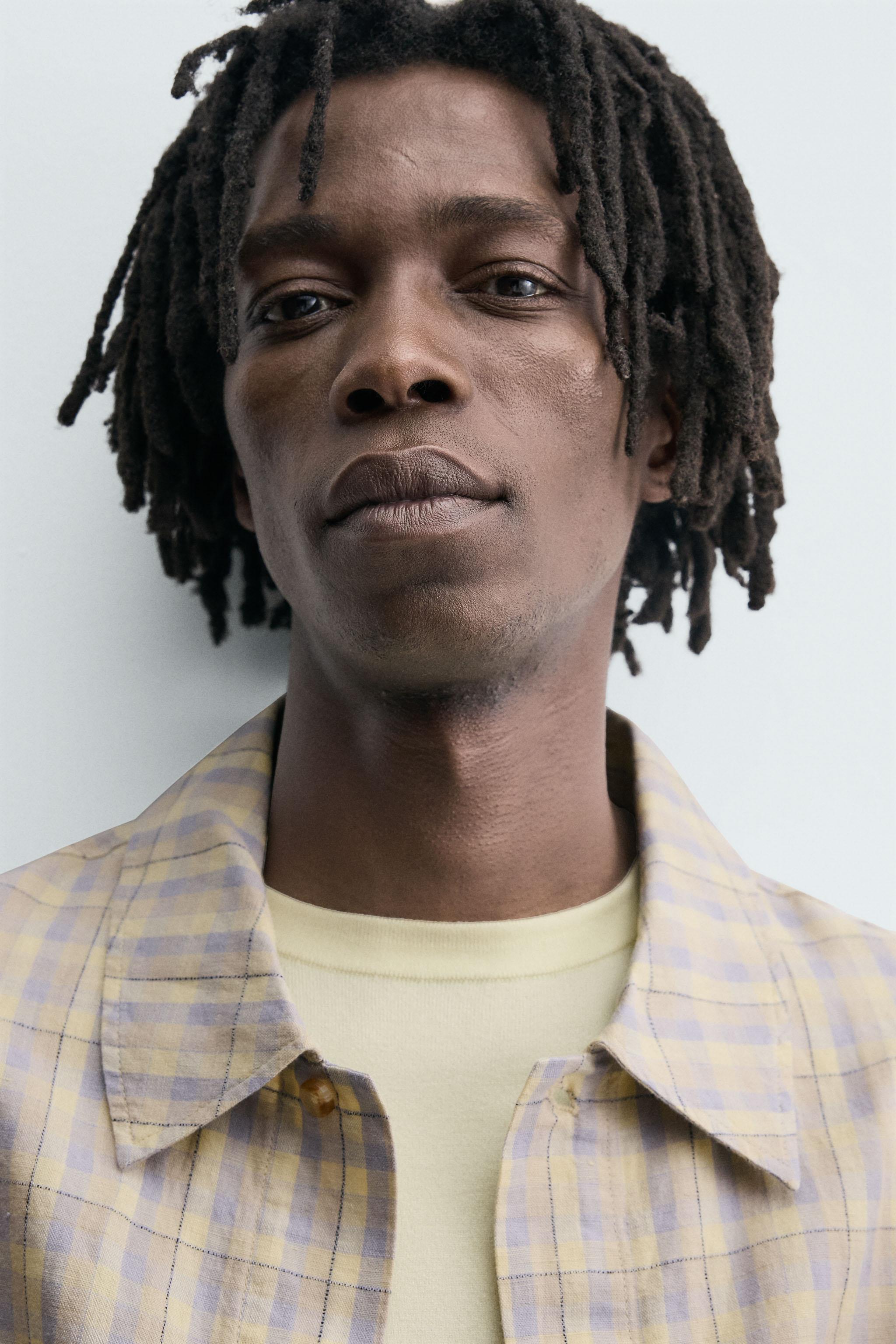 TEXTURED PLAID SHIRT