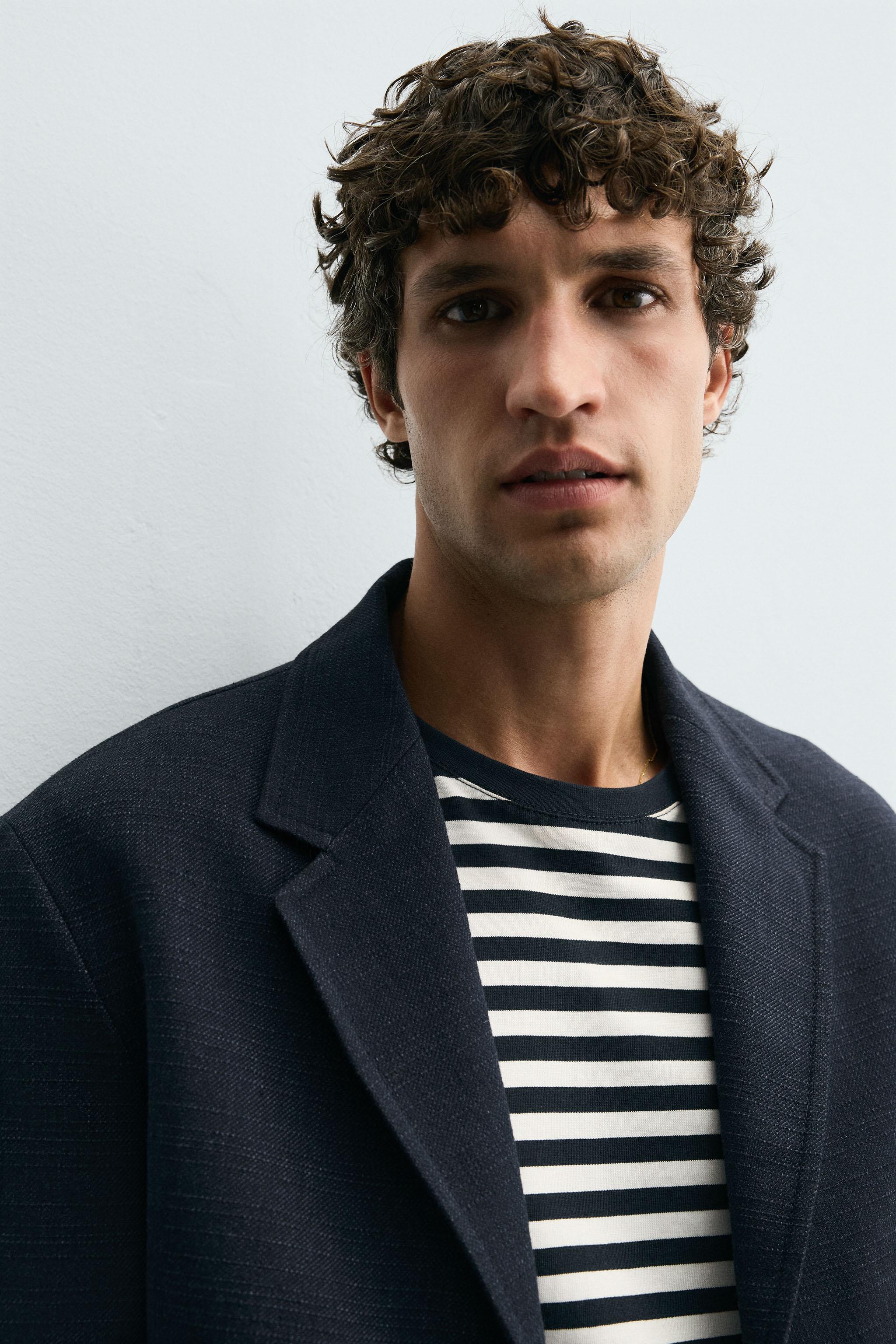 TEXTURED REGULAR FIT BLAZER