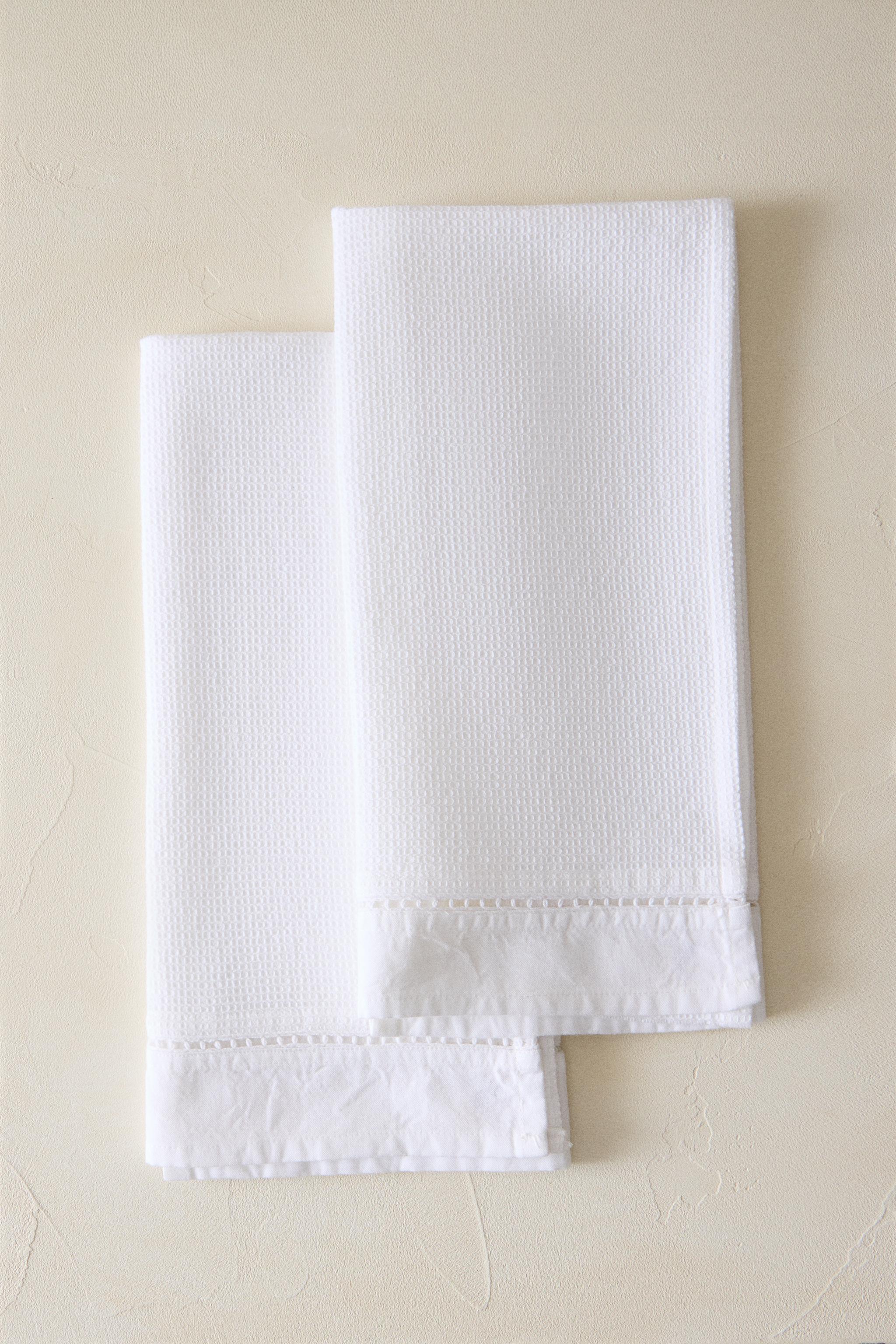 WAFFLE-KNIT KITCHEN TOWELS (SET OF 2)