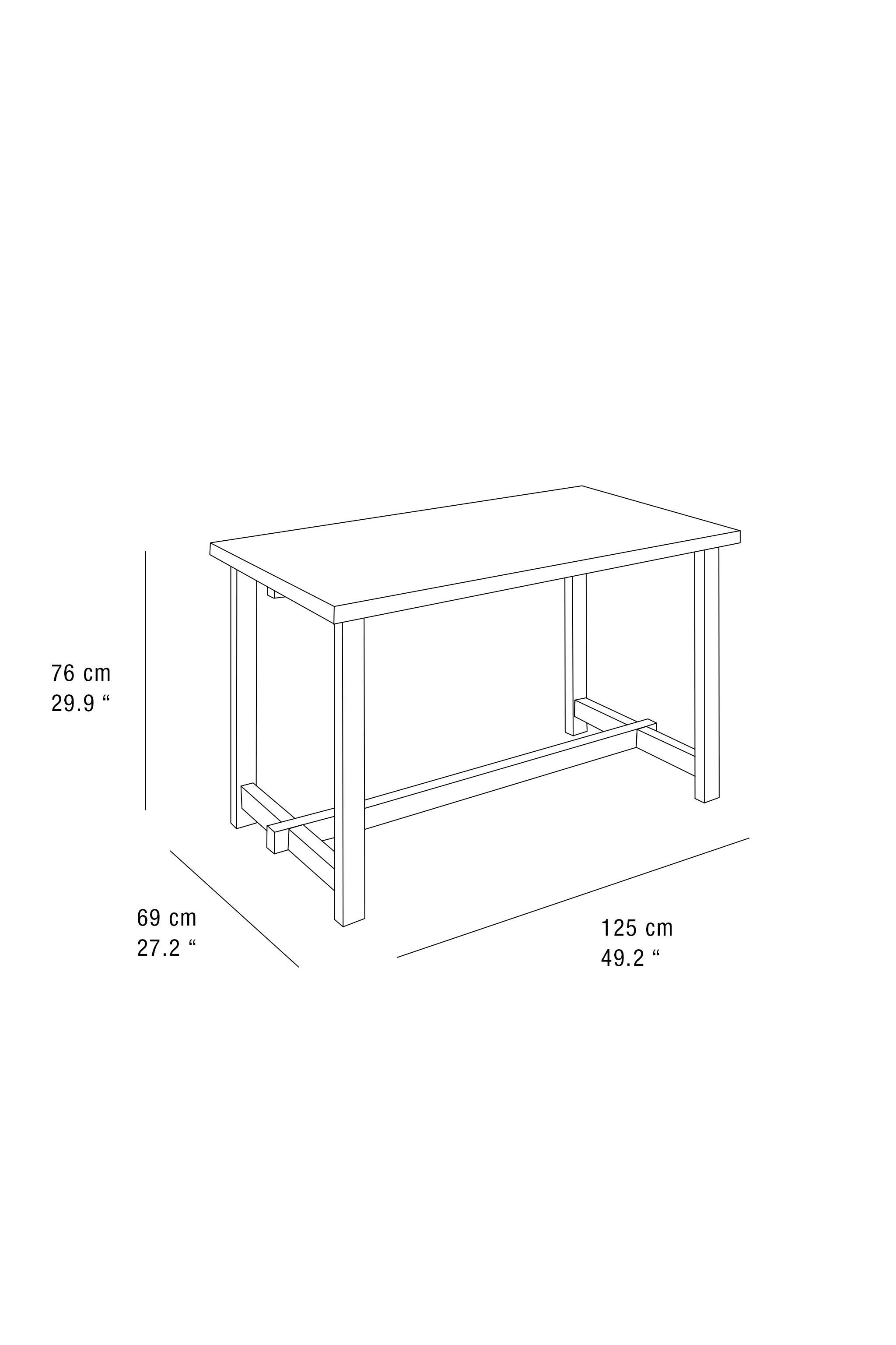 TABLE WITH AN AGED FINISH