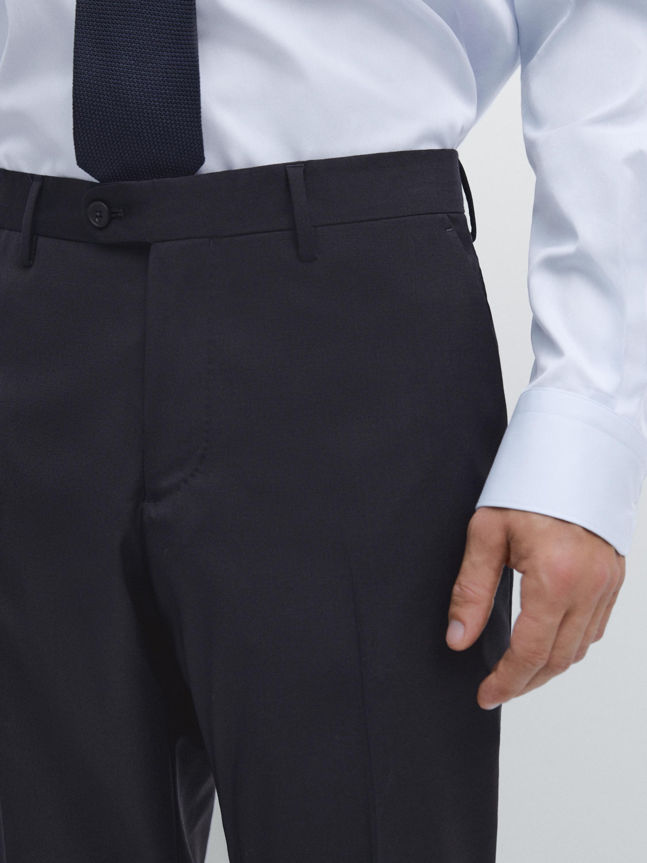 100% wool suit trousers