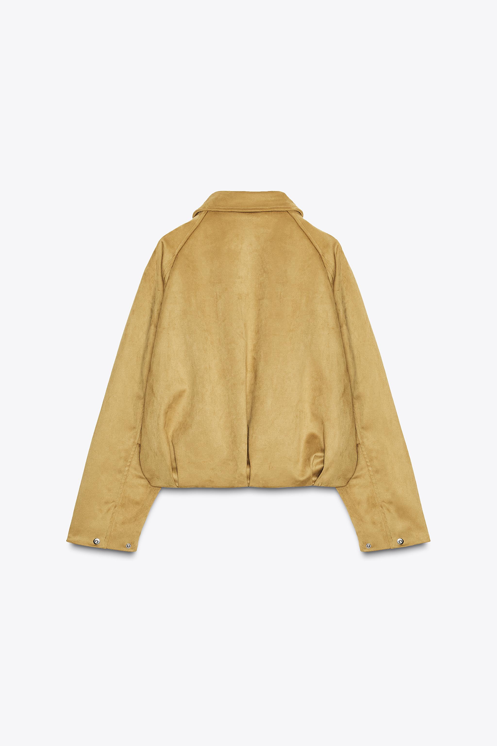 FAUX SUEDE BOMBER JACKET