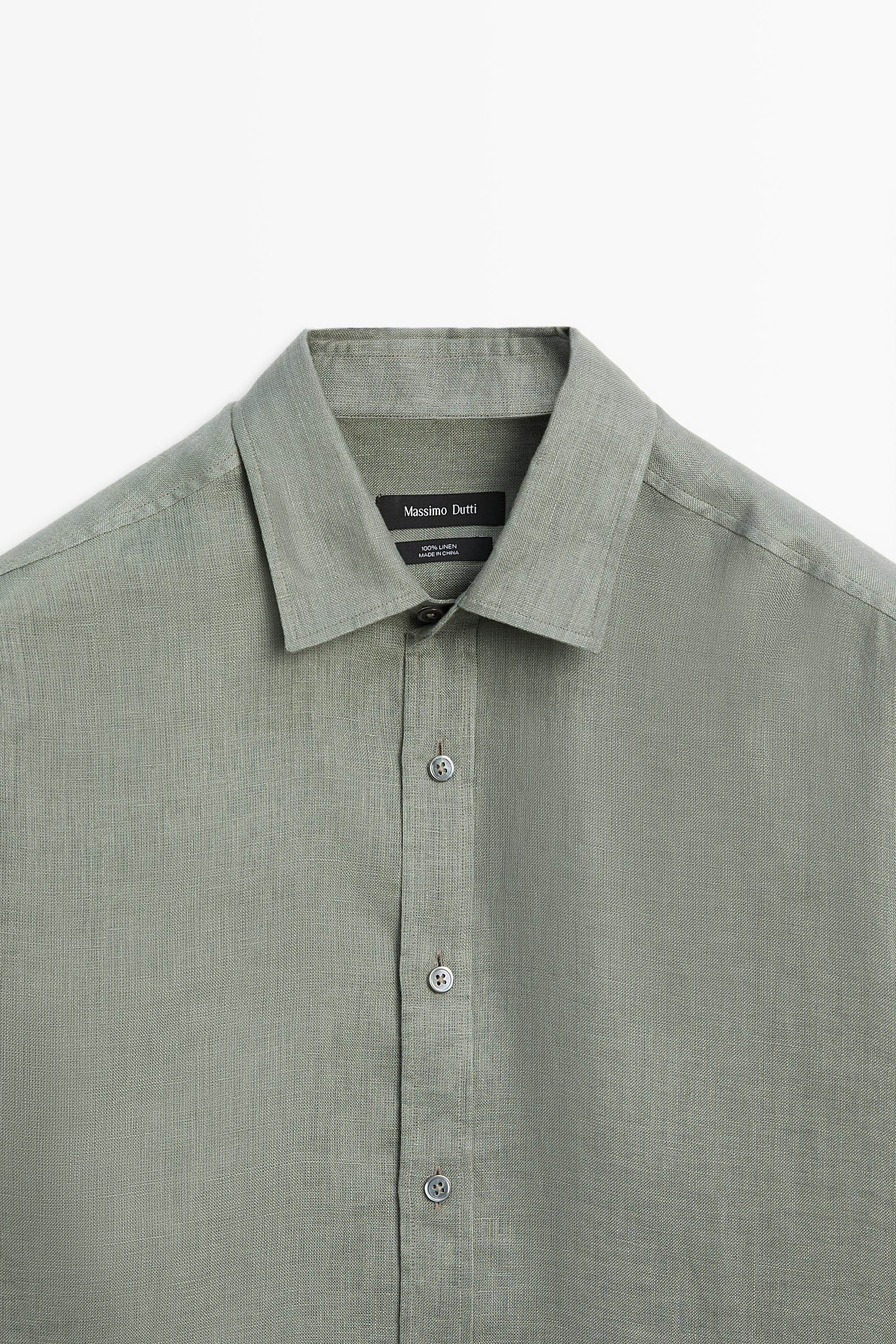 100% linen regular fit shirt