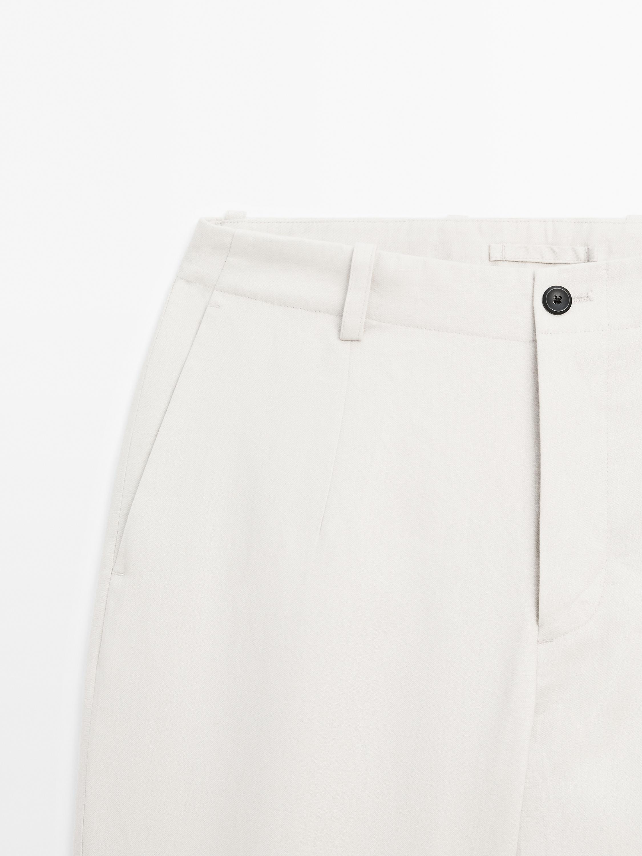 100% linen trousers