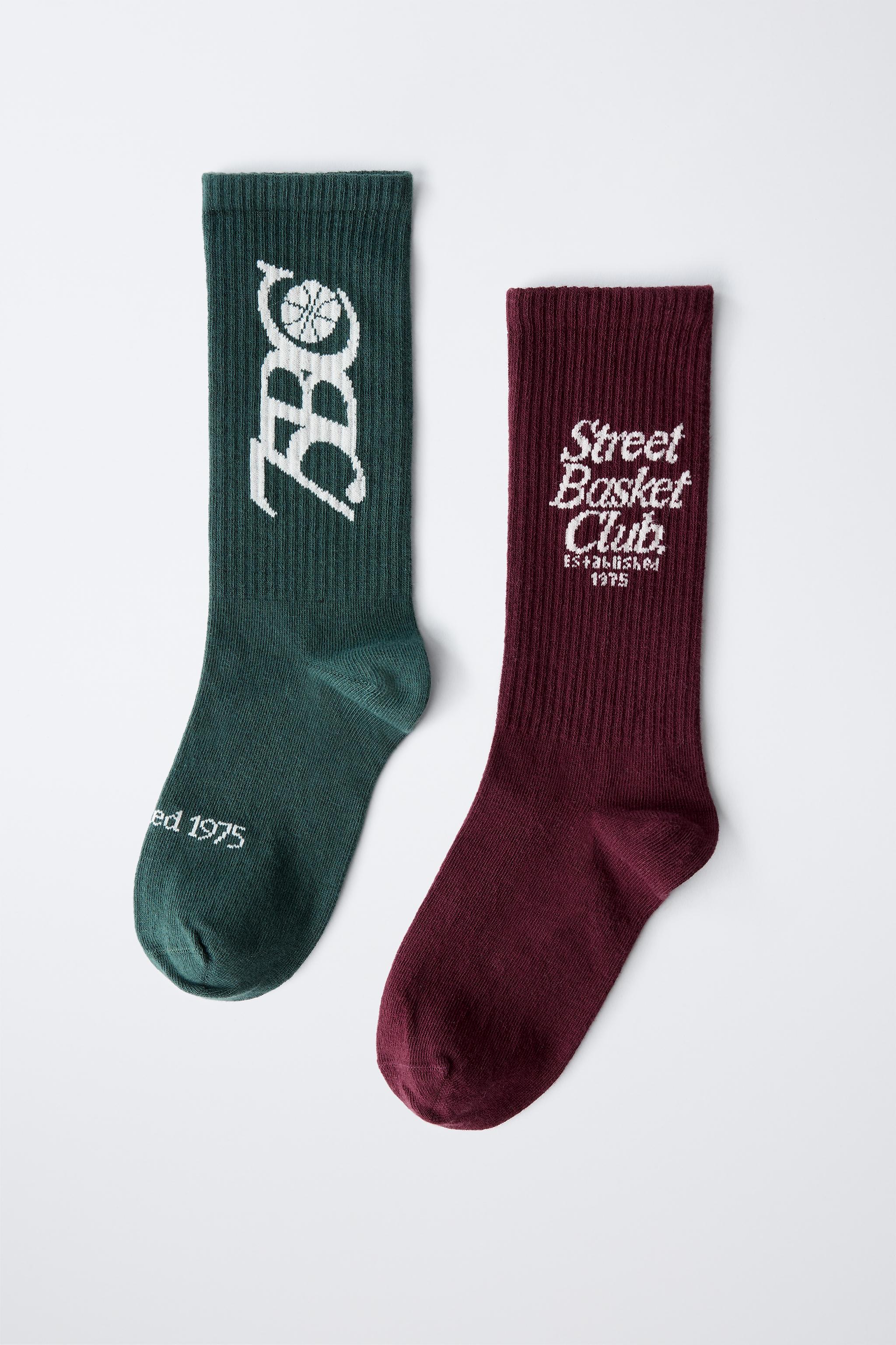 TWO-PACK OF TEXT SOCKS