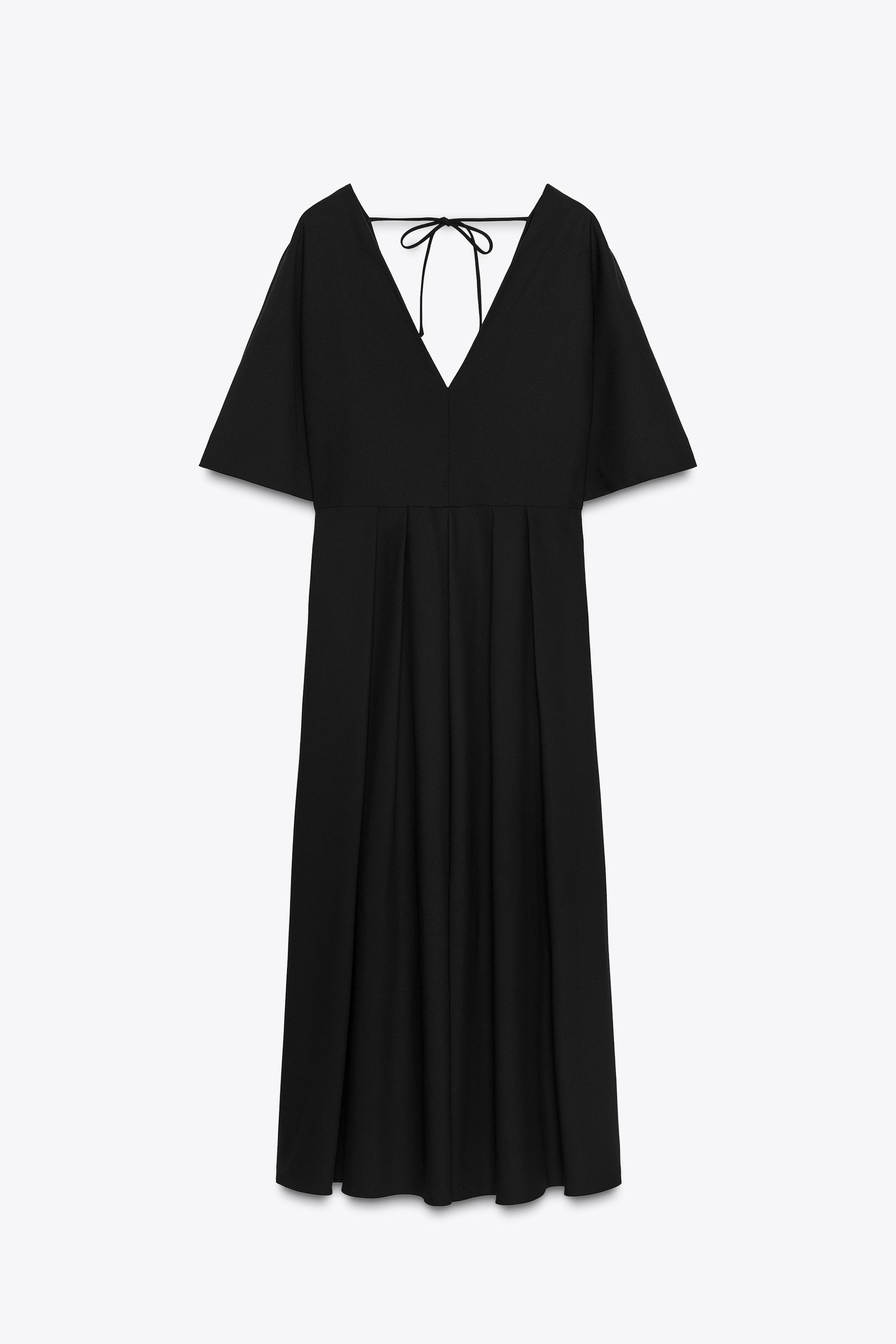 V-NECK MIDI DRESS ZW COLLECTION