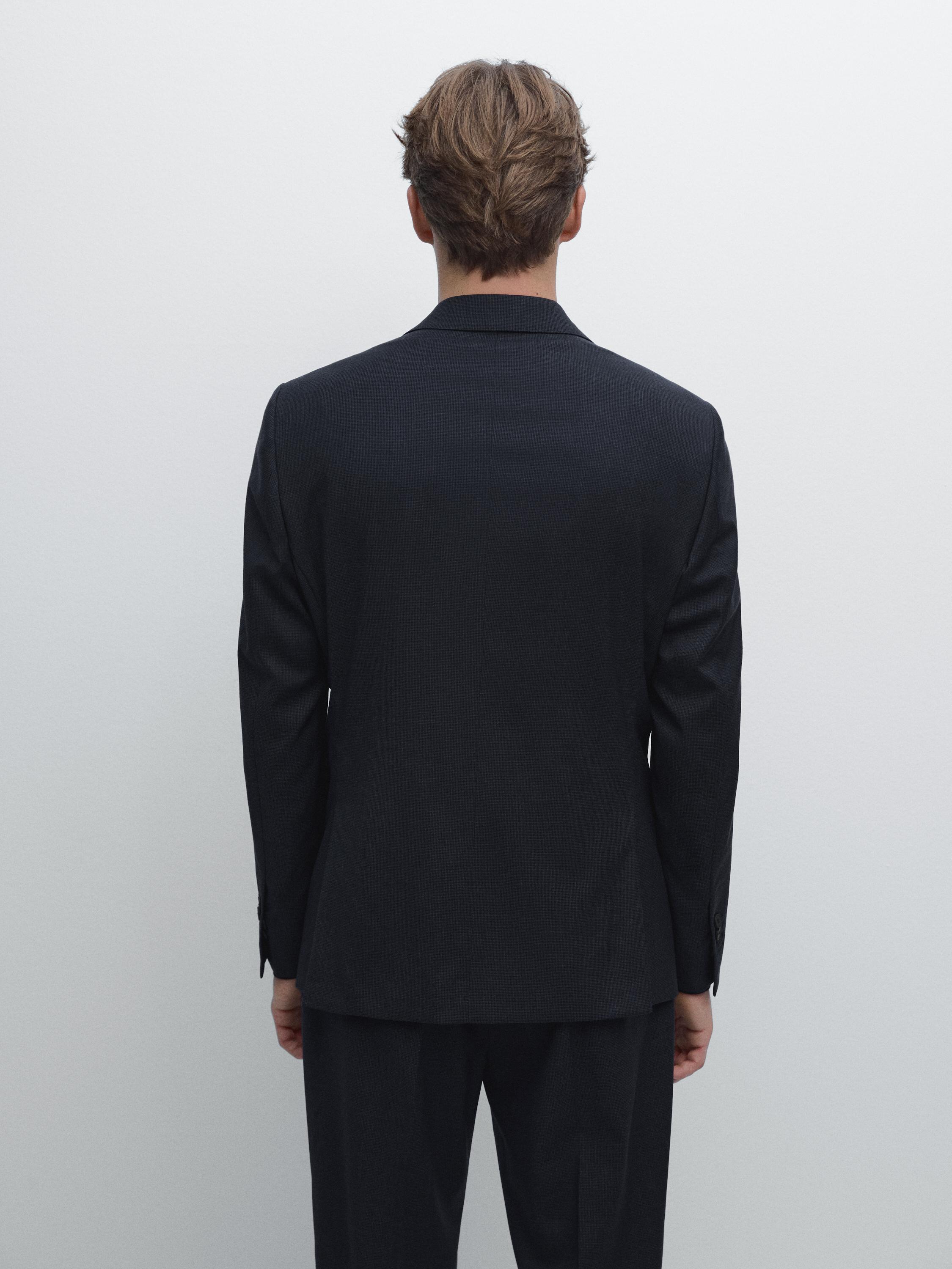 Houndstooth suit blazer