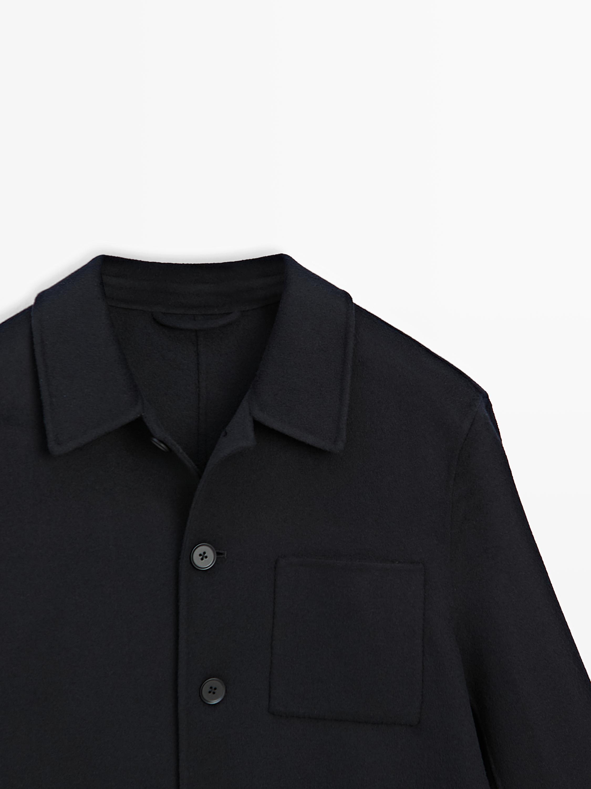 Wool overshirt with double pockets