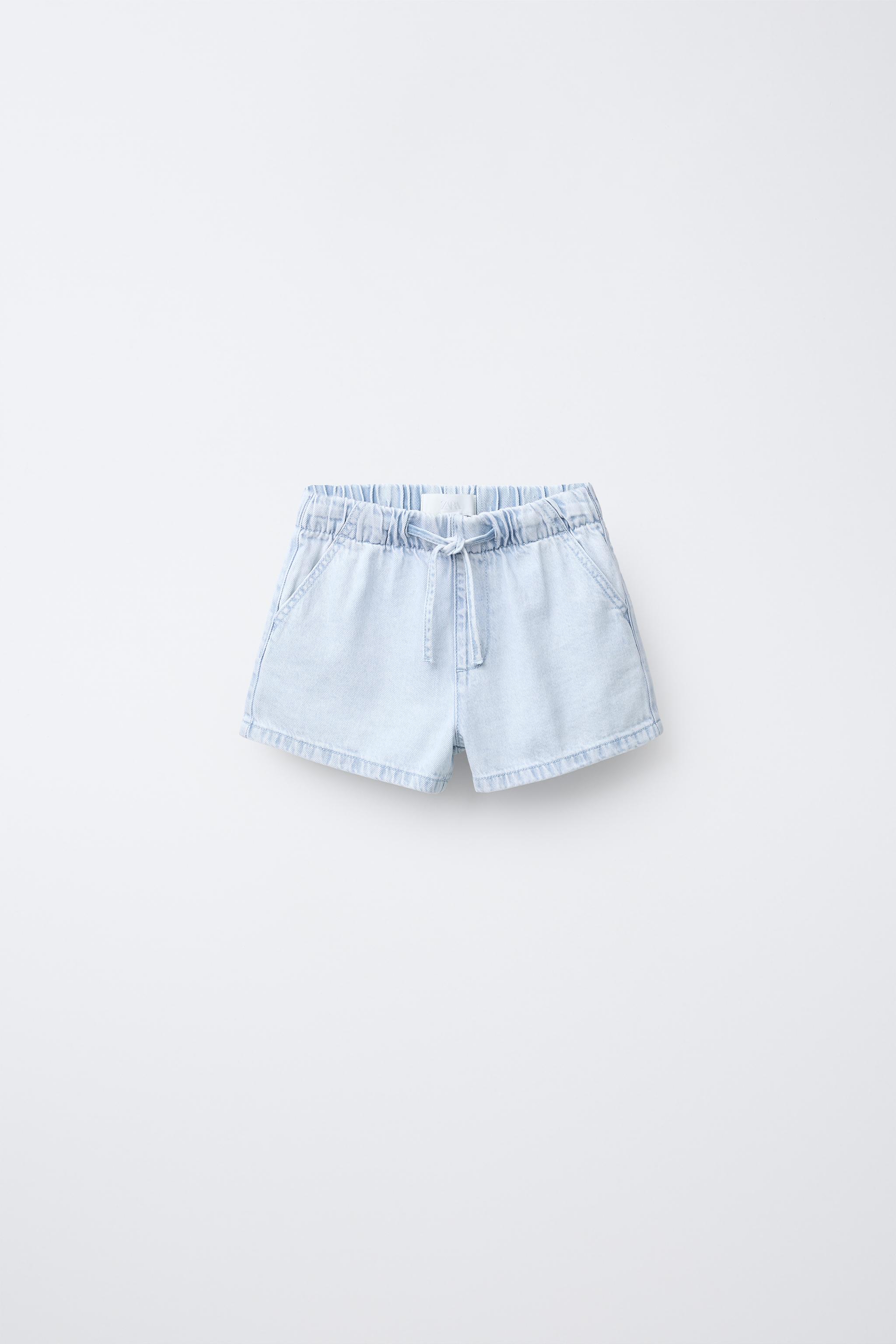 ELASTIC DENIM SHORTS