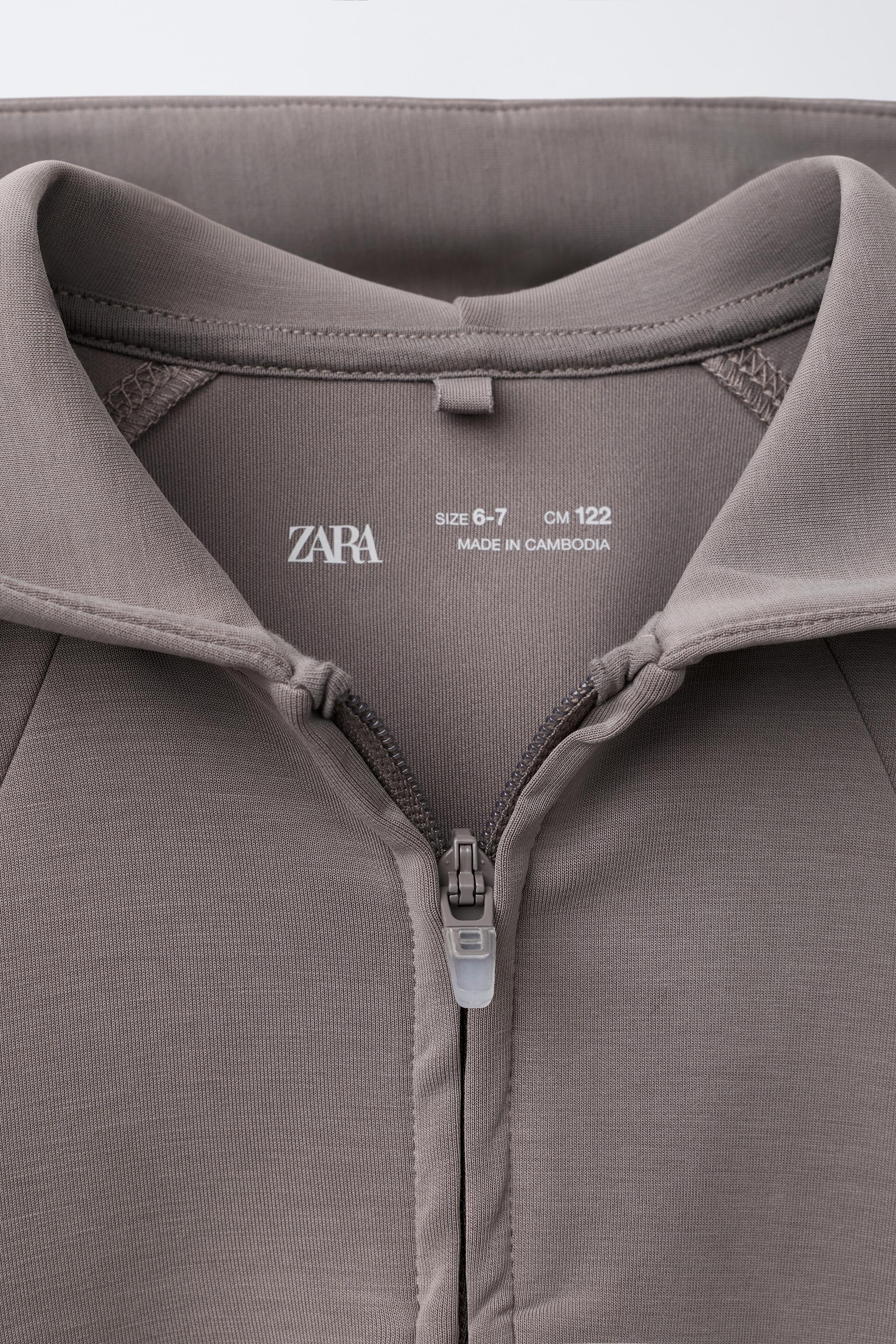 TEXT ZIPPER JACKET WITH MODAL