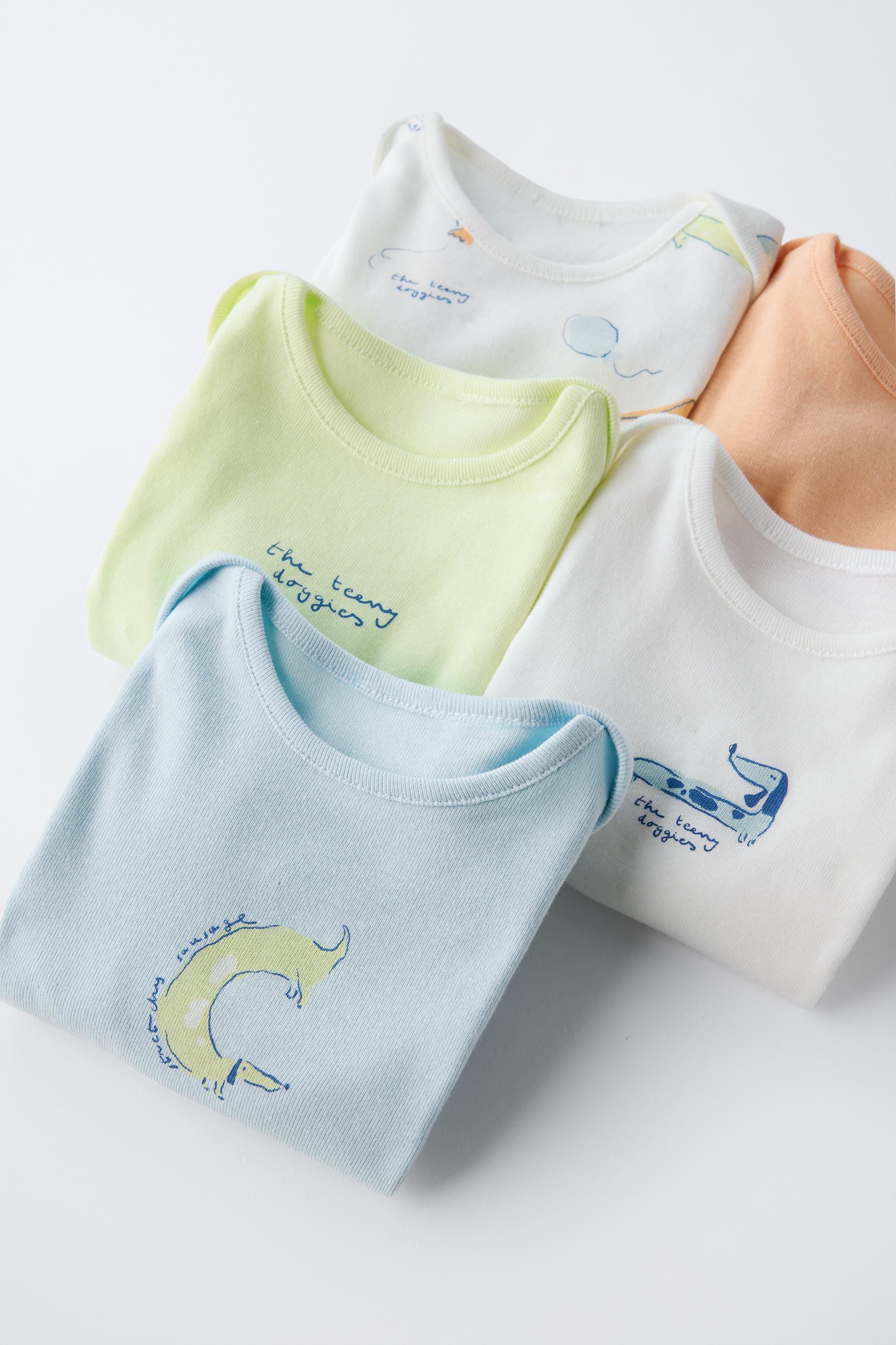 FIVE-PACK OF PUPPY BODYSUITS