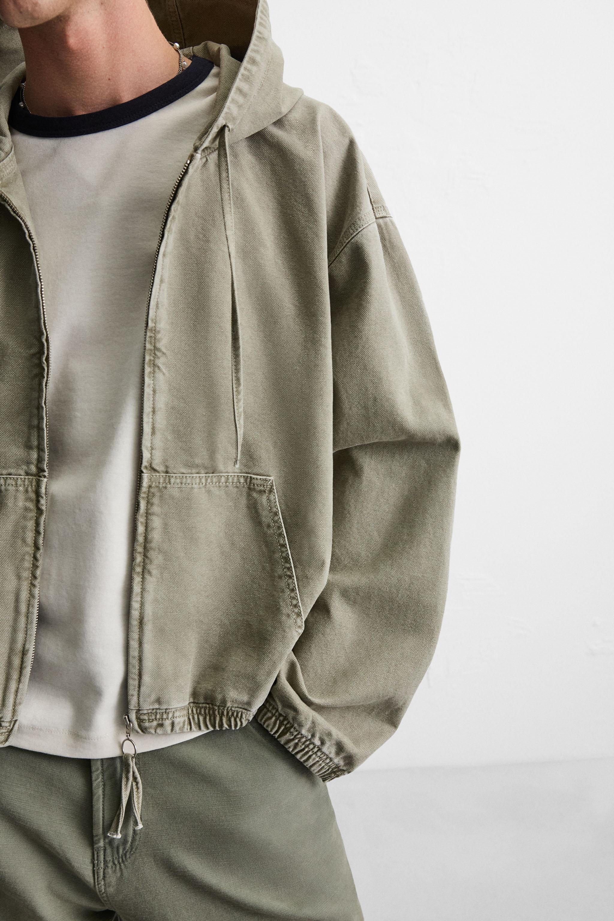 WASHED HOODED JACKET